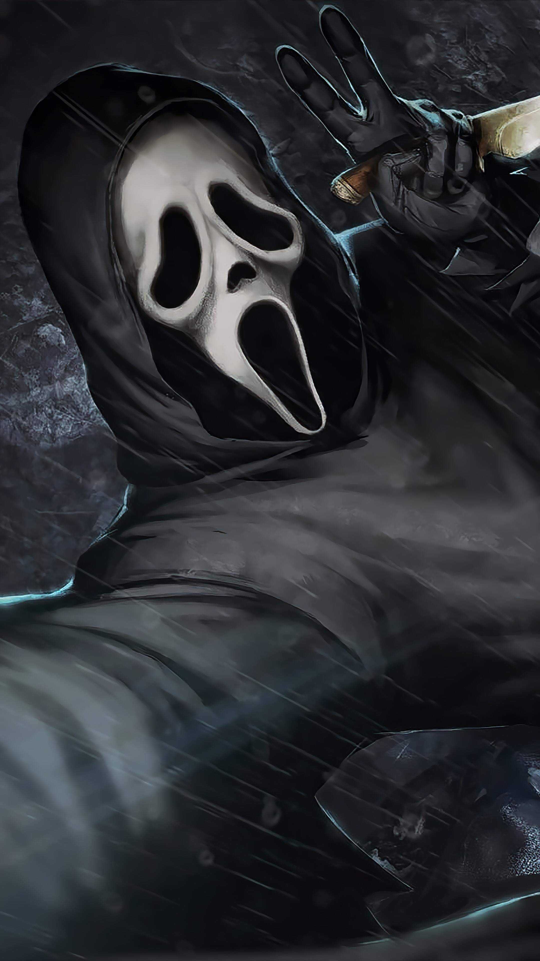 Ghostface con coltello, 2160x3840 Full HD Verticale, Smartphone