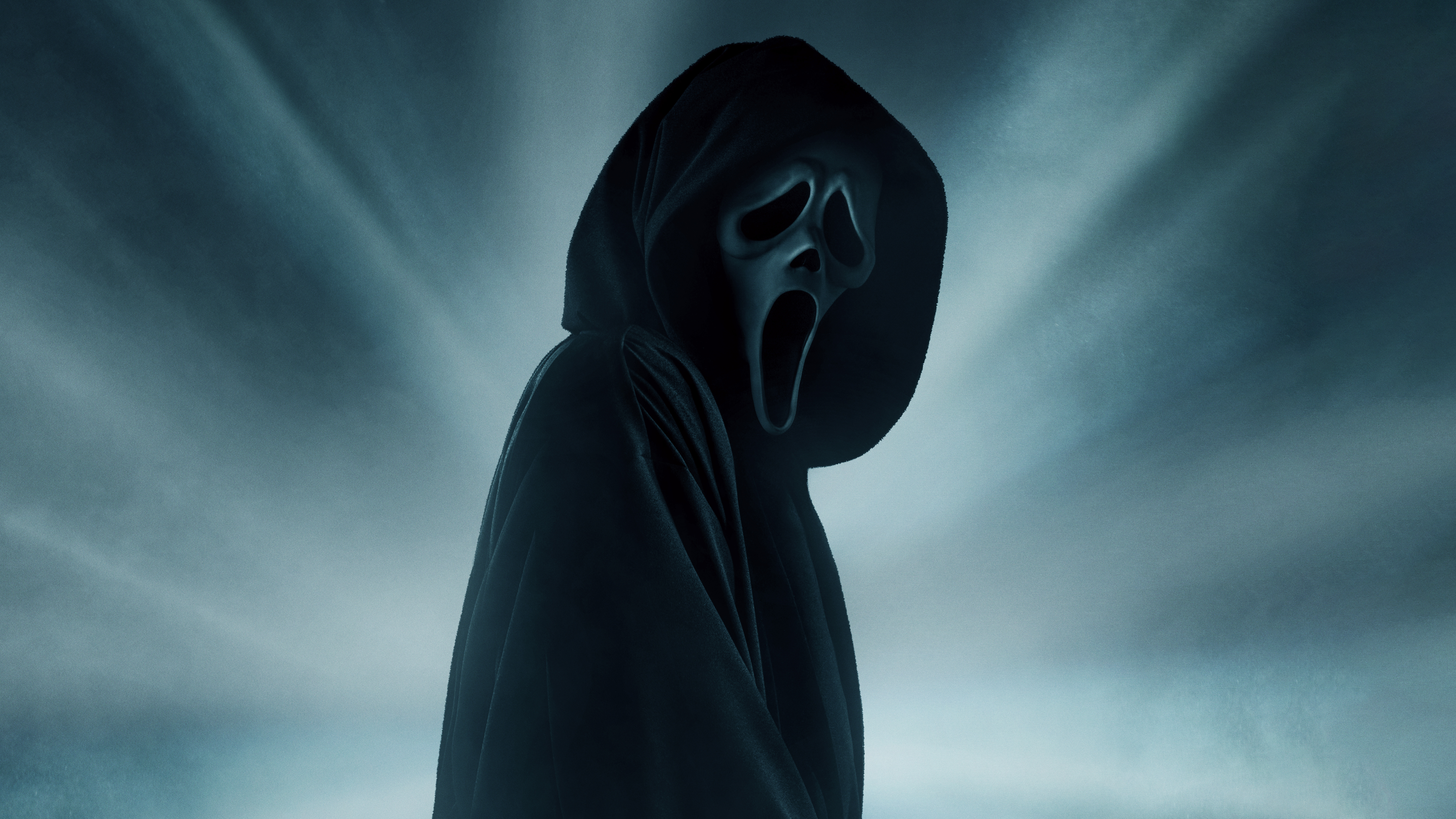 Ghostface Scream maschera oscura, horror slasher, 9261x5210 4K Ultra HD, Monitor 4K