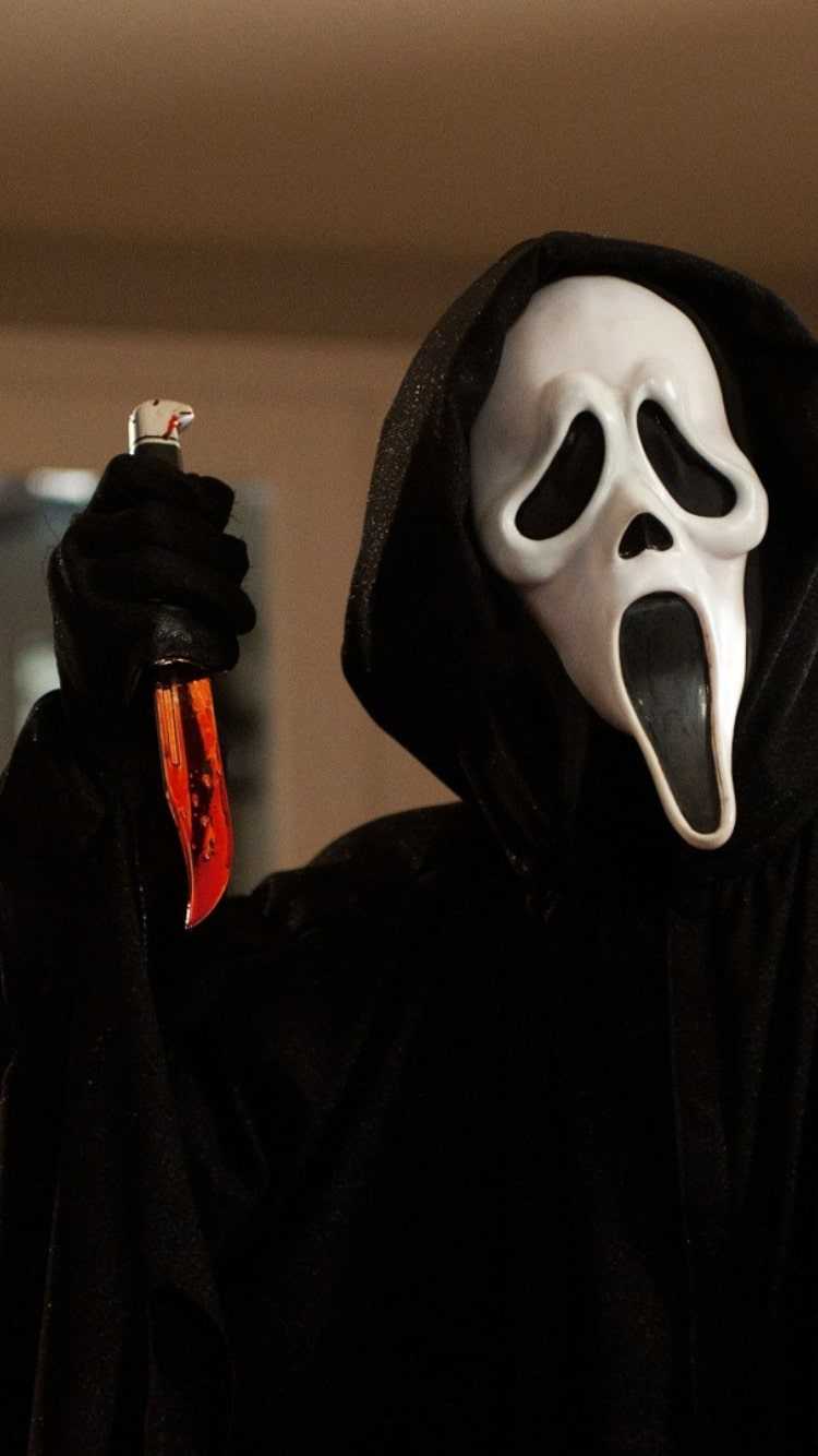 Ghostface maschera coltello insanguinato, 750x1334 Verticale, iPhone