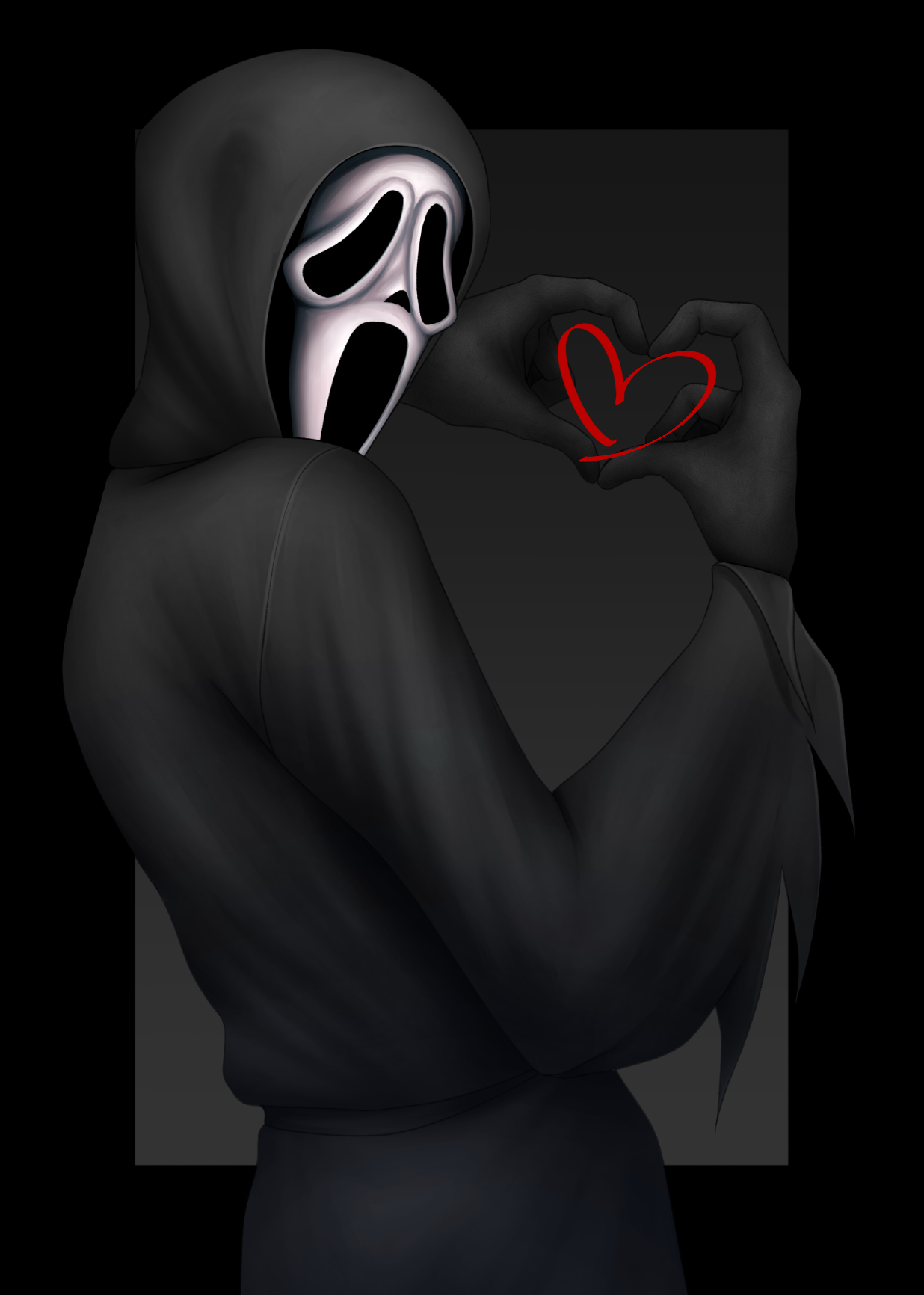 Ghostface con gesto cuore, 1236x1732 Full HD Verticale, Realme