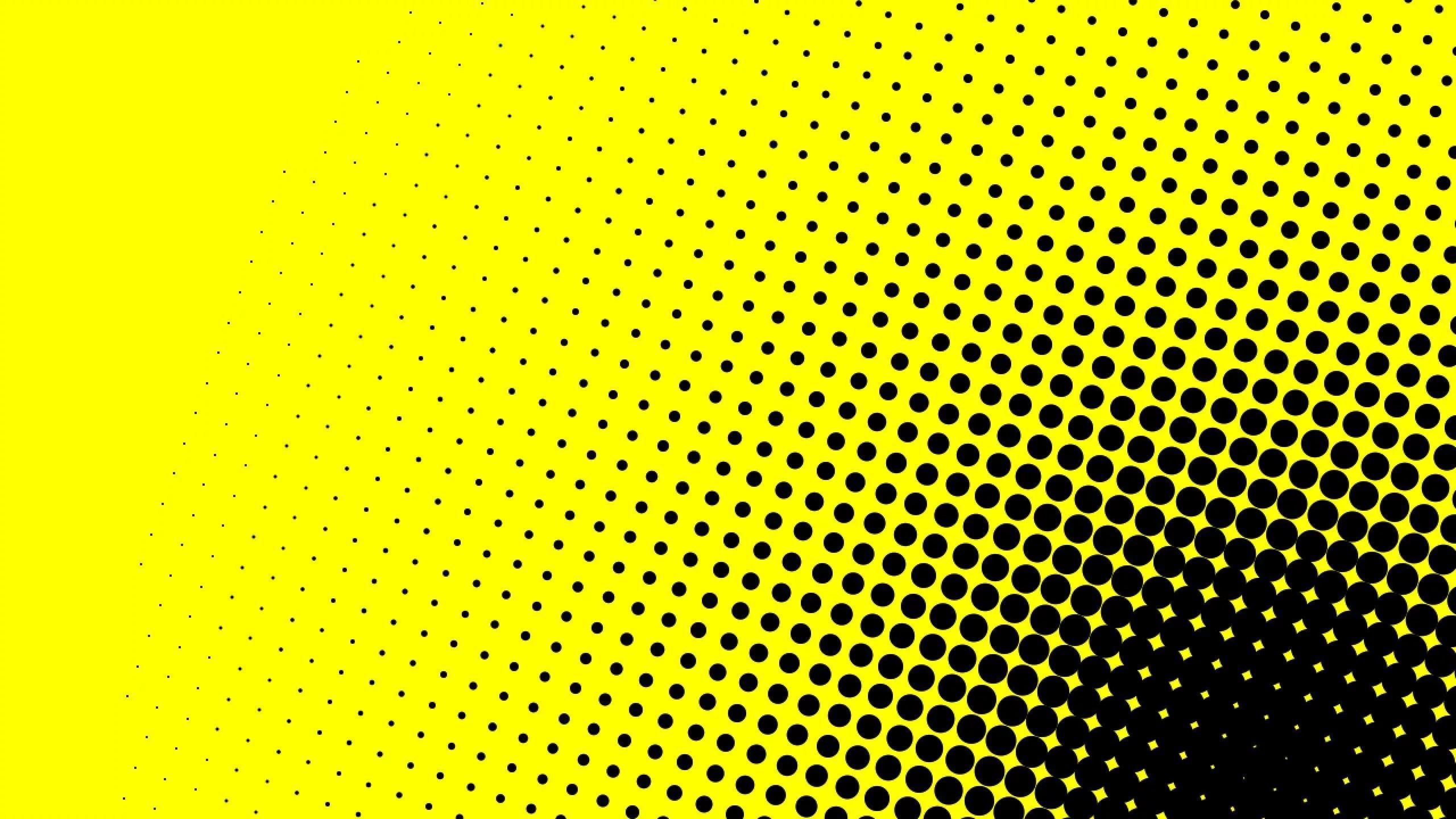Sfondo giallo con pois neri, 2560x1440 QHD, Laptop