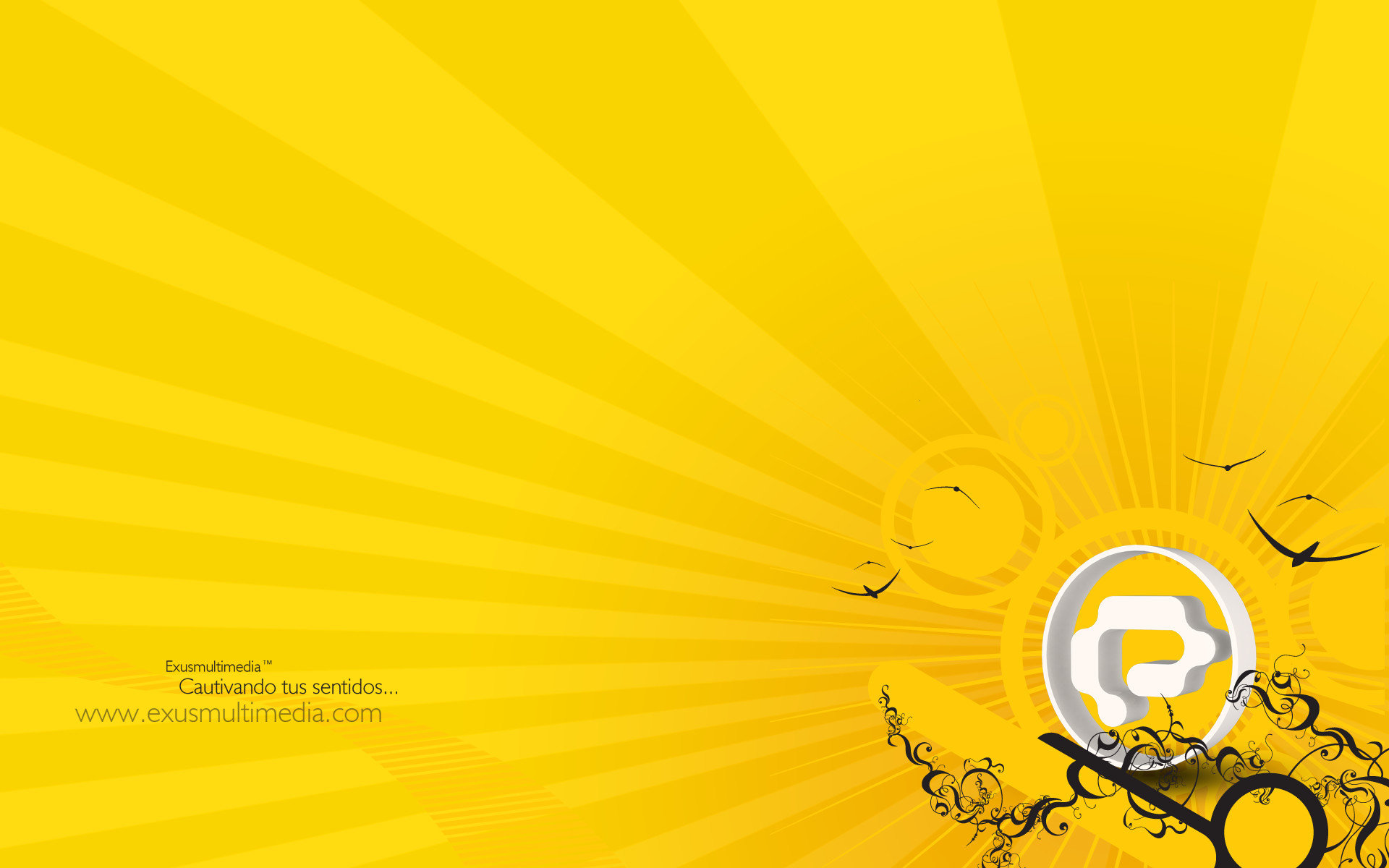 Sfondo giallo con logo astratto, 1920x1200 WUXGA, iMac