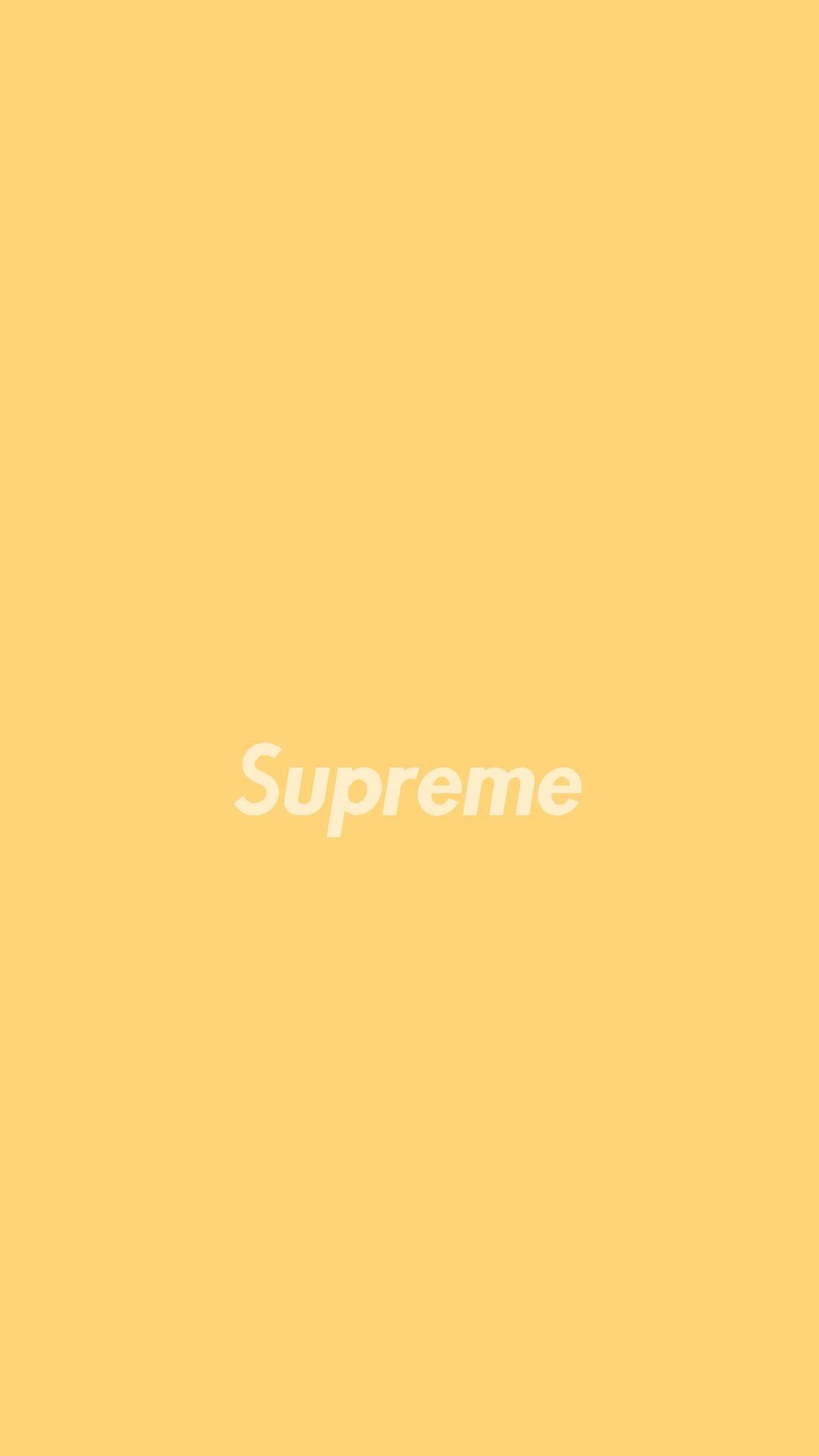 Logo Supreme sfondo giallo, New York, 1080x1920 Full HD Verticale, Smartphone