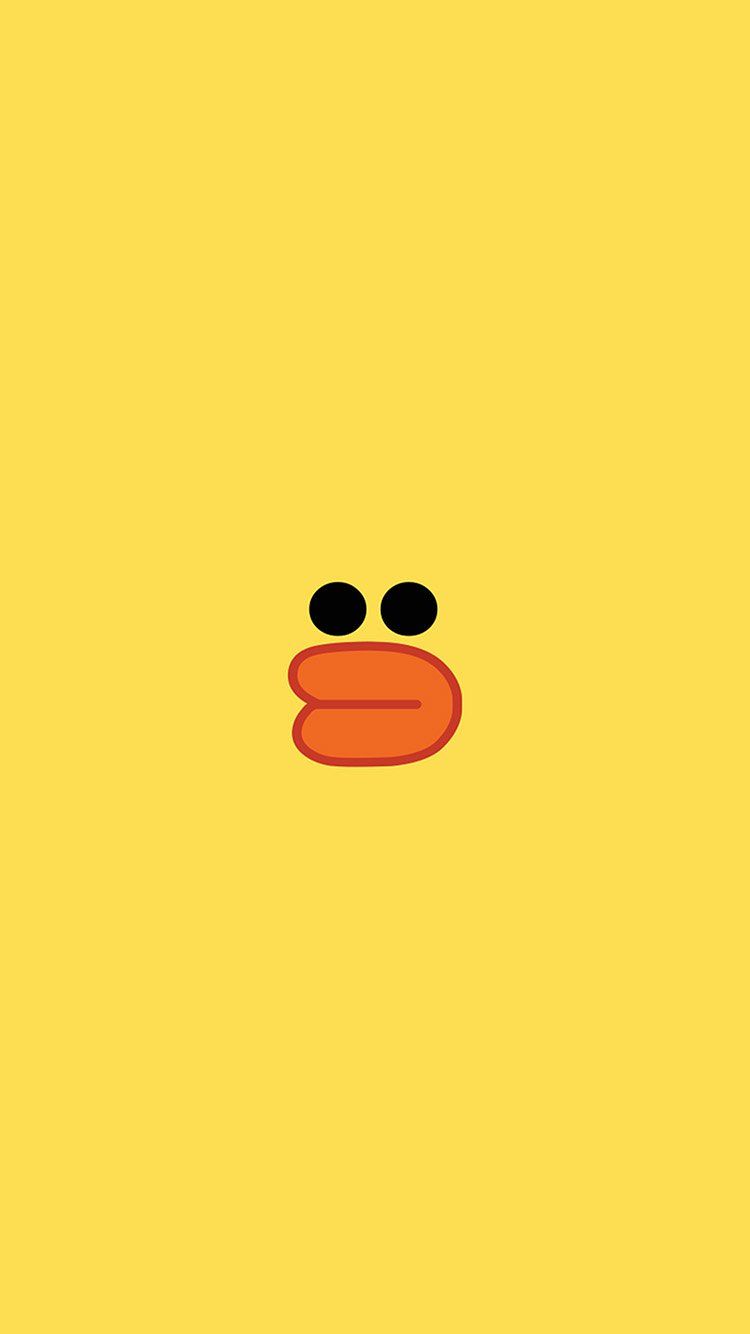 Sally Line Friends papera gialla, 750x1334 Verticale, iPhone