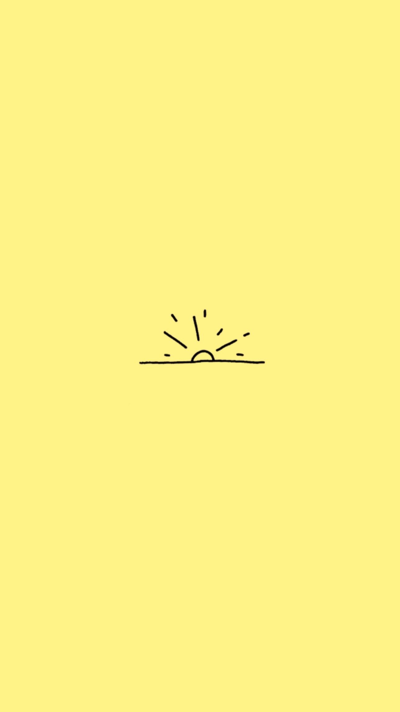 Alba minimalista sfondo giallo, 1288x2289 Full HD Verticale, iPhone