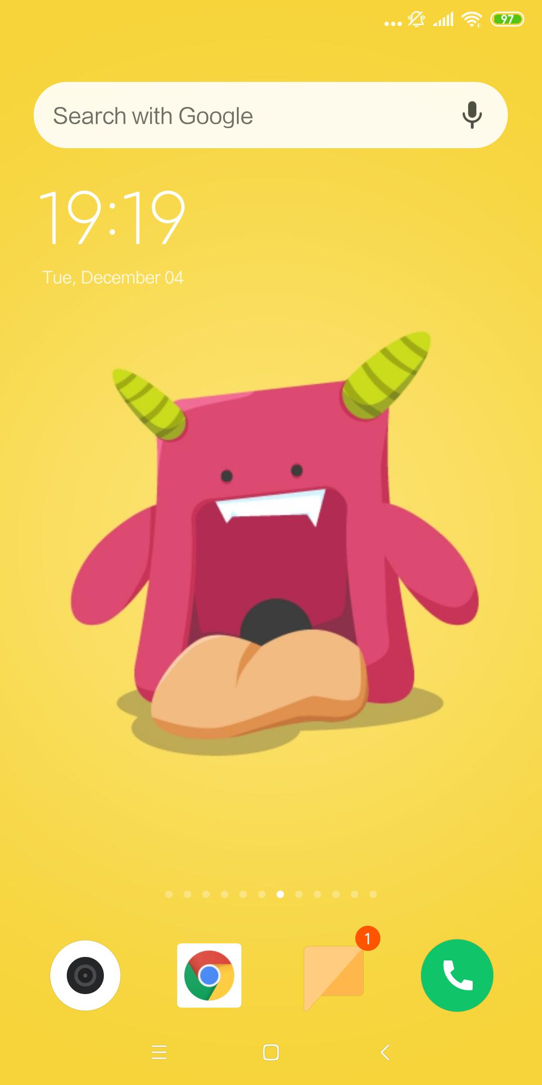 Mostro rosa cartone giallo, 1080x2160 Full HD Verticale, iPhone