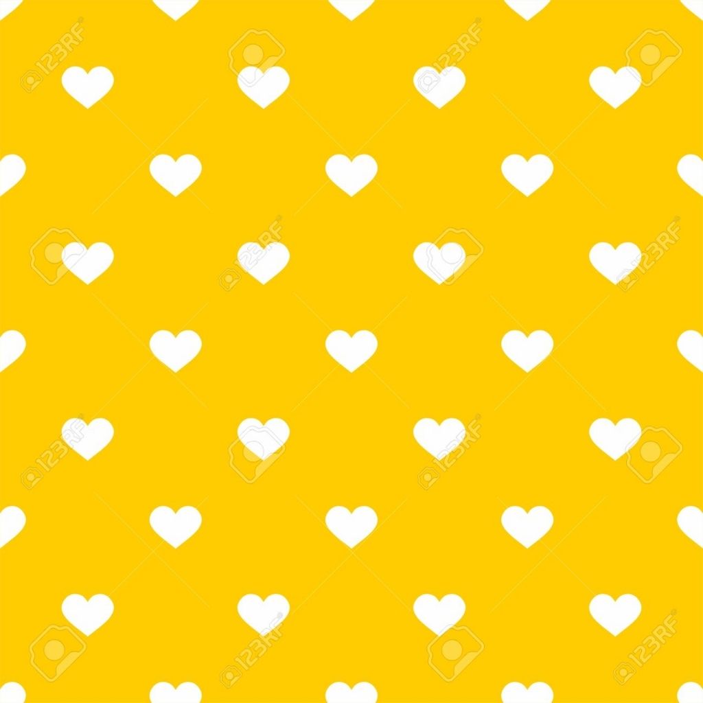 Cuoricini bianchi su giallo, 1024x1024 HD, iMac