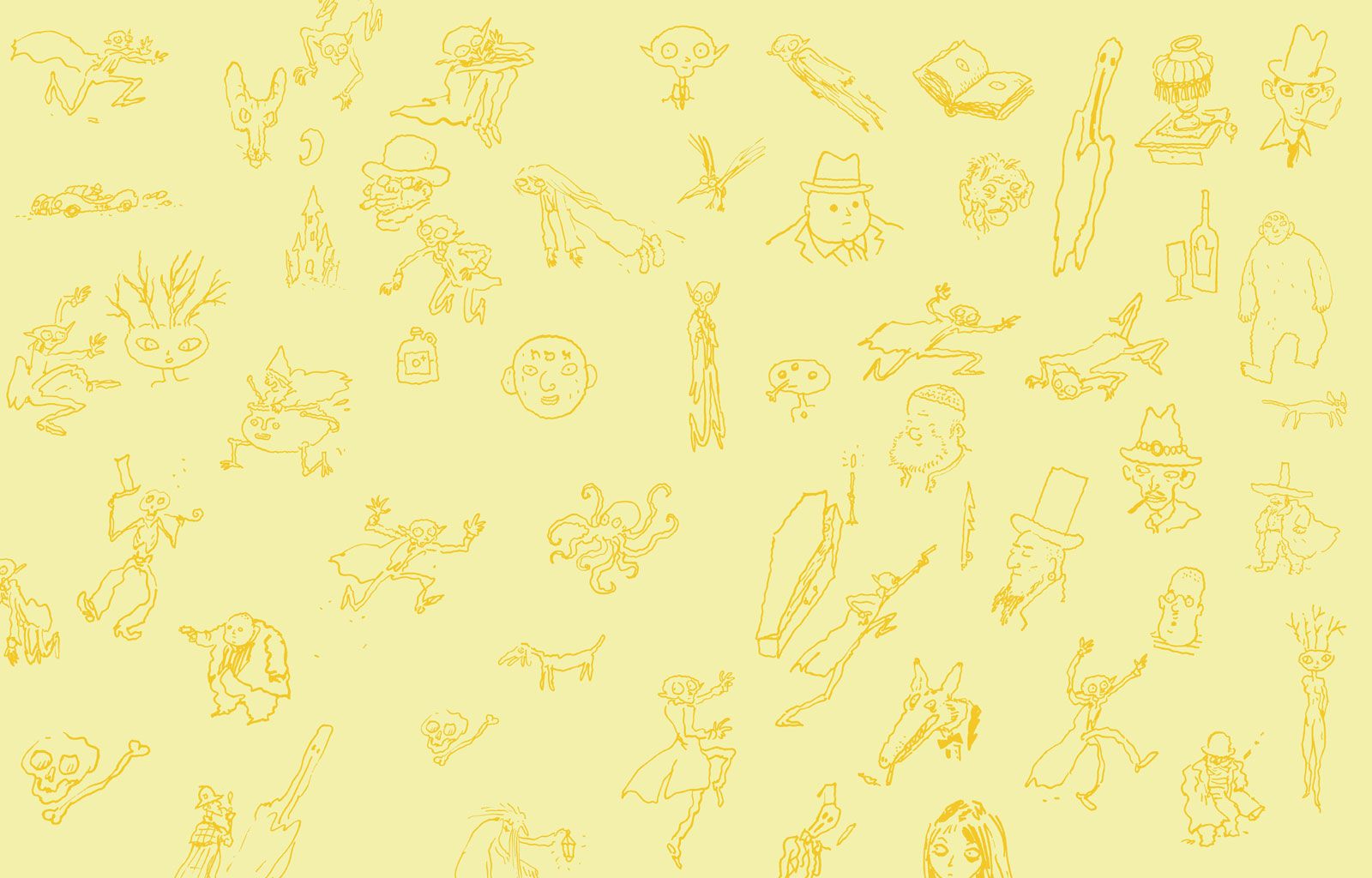 Disegni carini gialli sfondo, 1600x1024 HD, PC