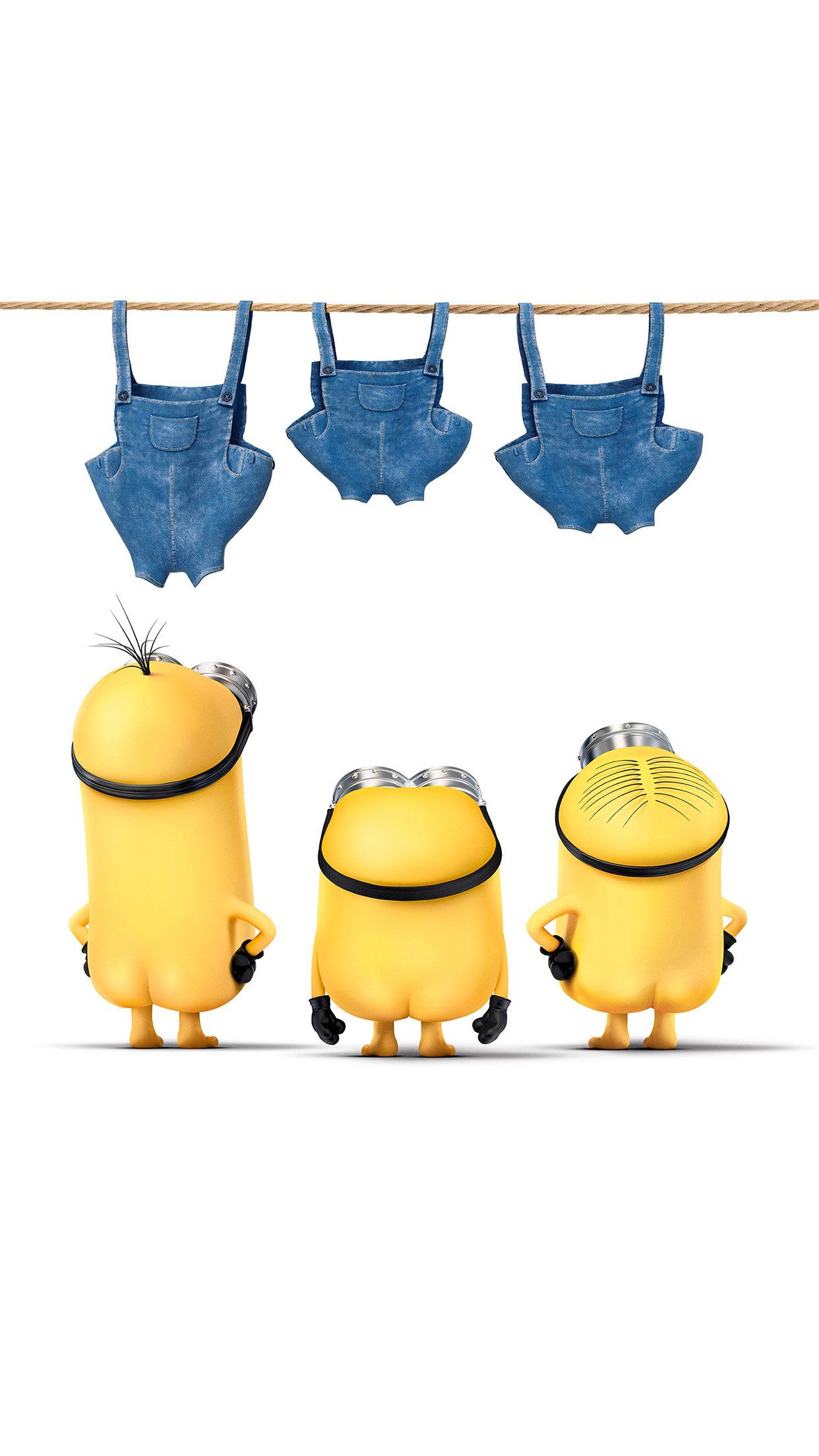 Minions gialli con salopette, 1242x2208 Full HD Verticale, Smartphone