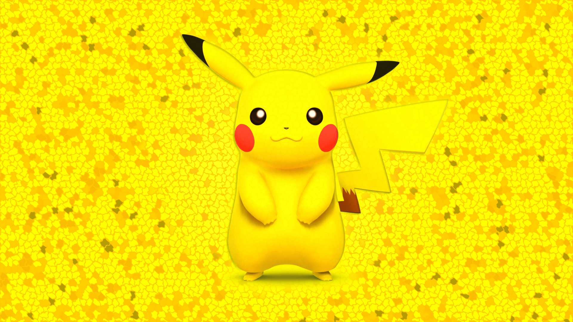 Pikachu su sfondo giallo, 1920x1080 Full HD, PC Desktop