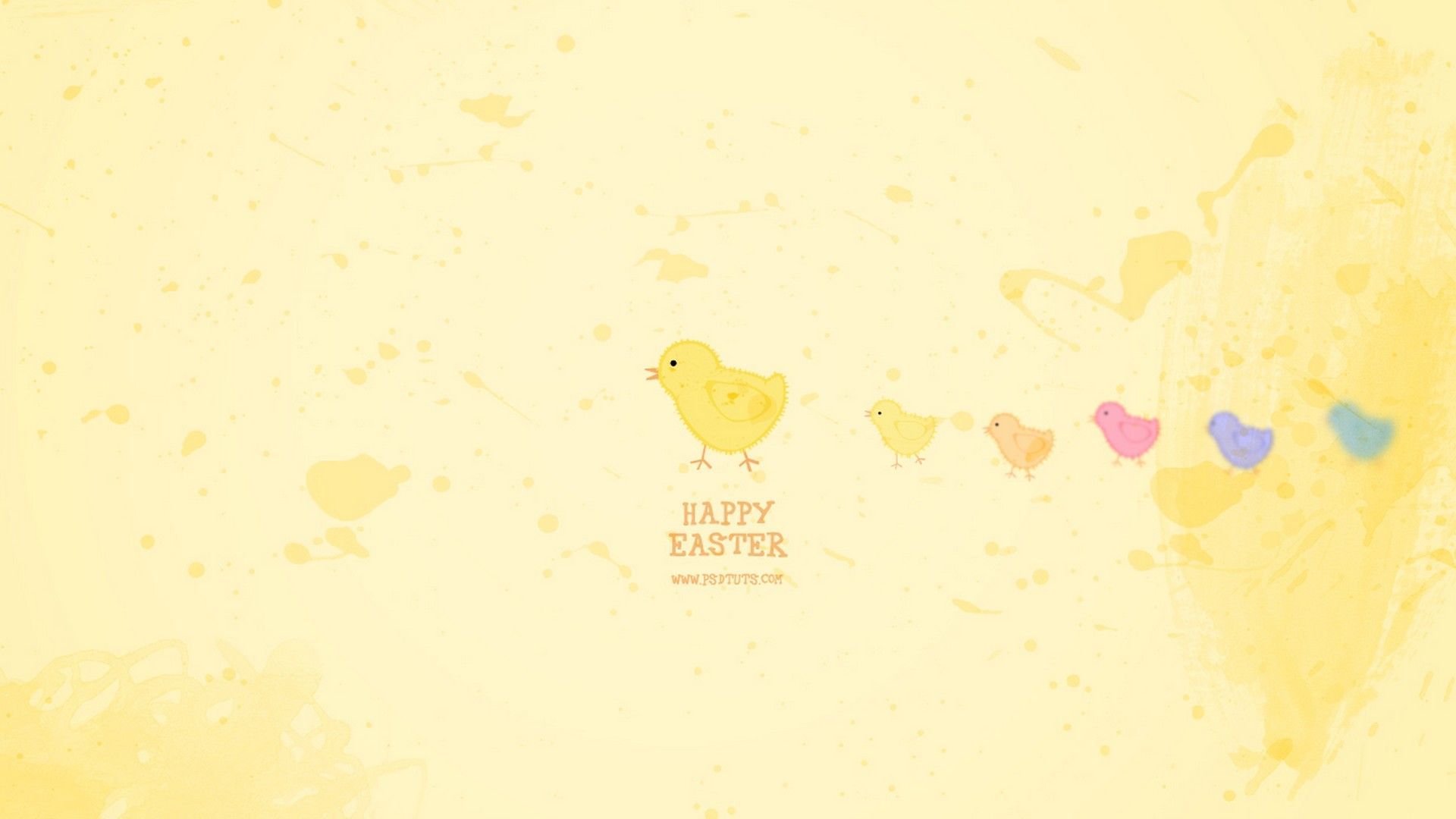 Pulcini pasquali colorati carini, 1920x1080 Full HD, Desktop