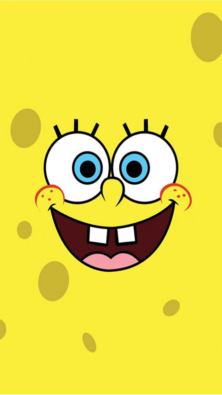 SpongeBob viso giallo, 750x1334 Verticale, iPhone