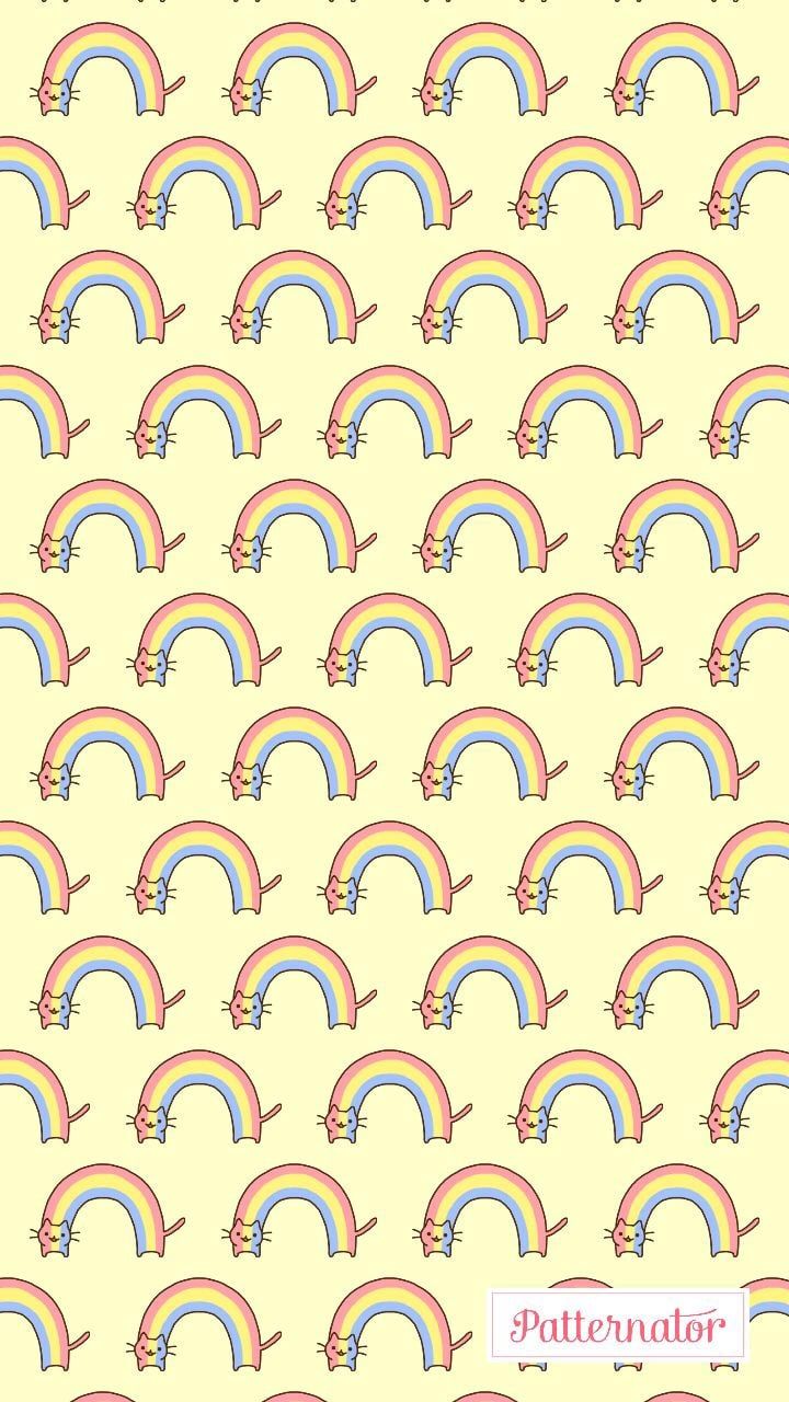 Arcobaleni pattern sfondo giallo, 720x1280 Full HD Verticale, Smartphone
