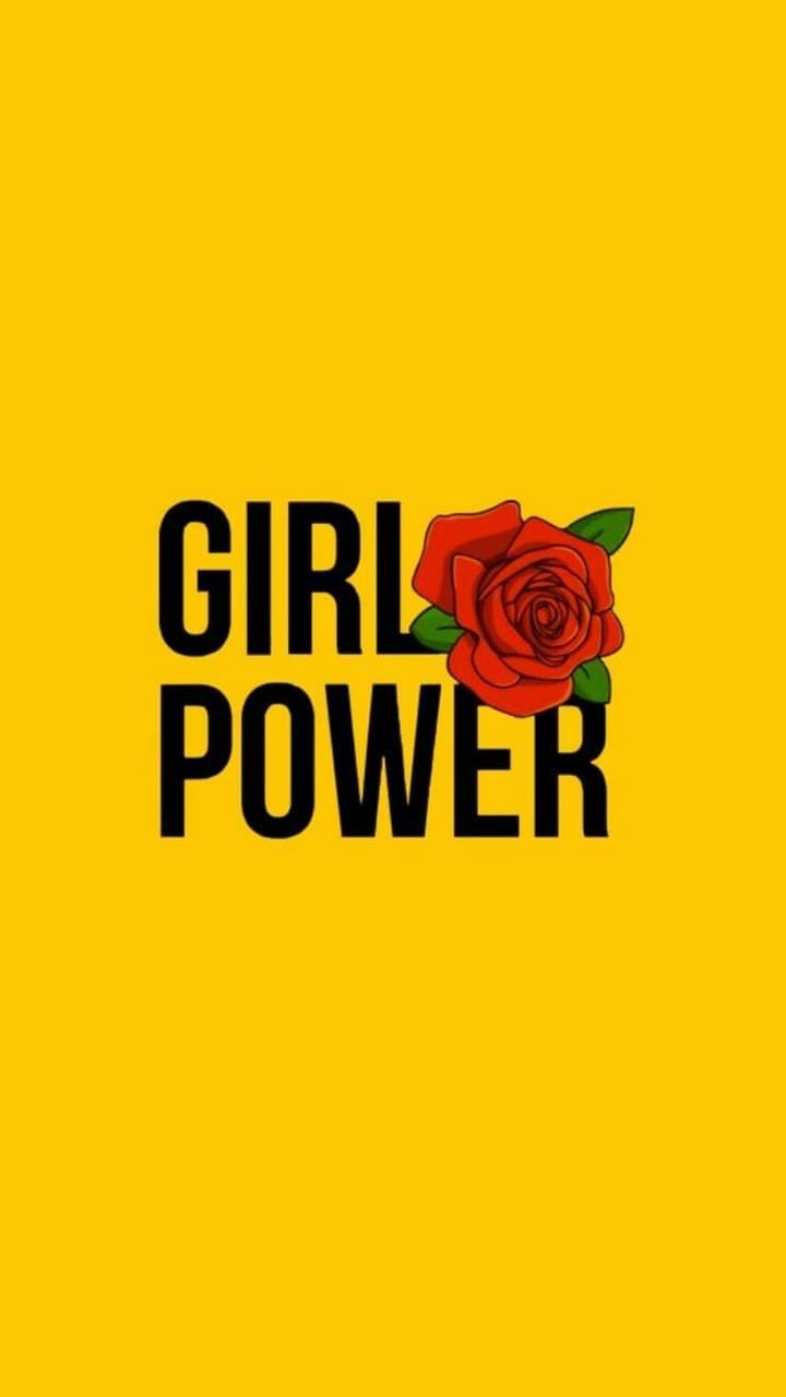 Girl Power testo rosa gialla, 720x1280 Full HD Verticale, iPhone
