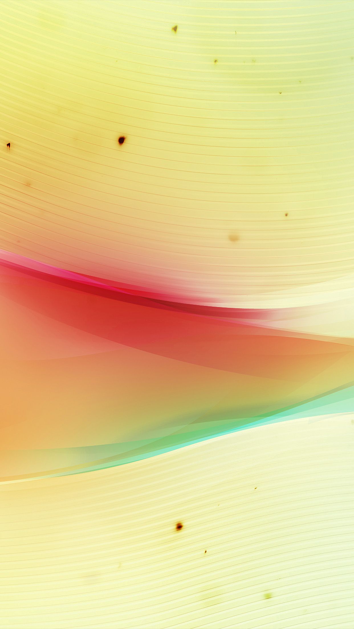 Onda astratta rosa verde giallo, 1242x2208 Full HD Verticale, Smartphone