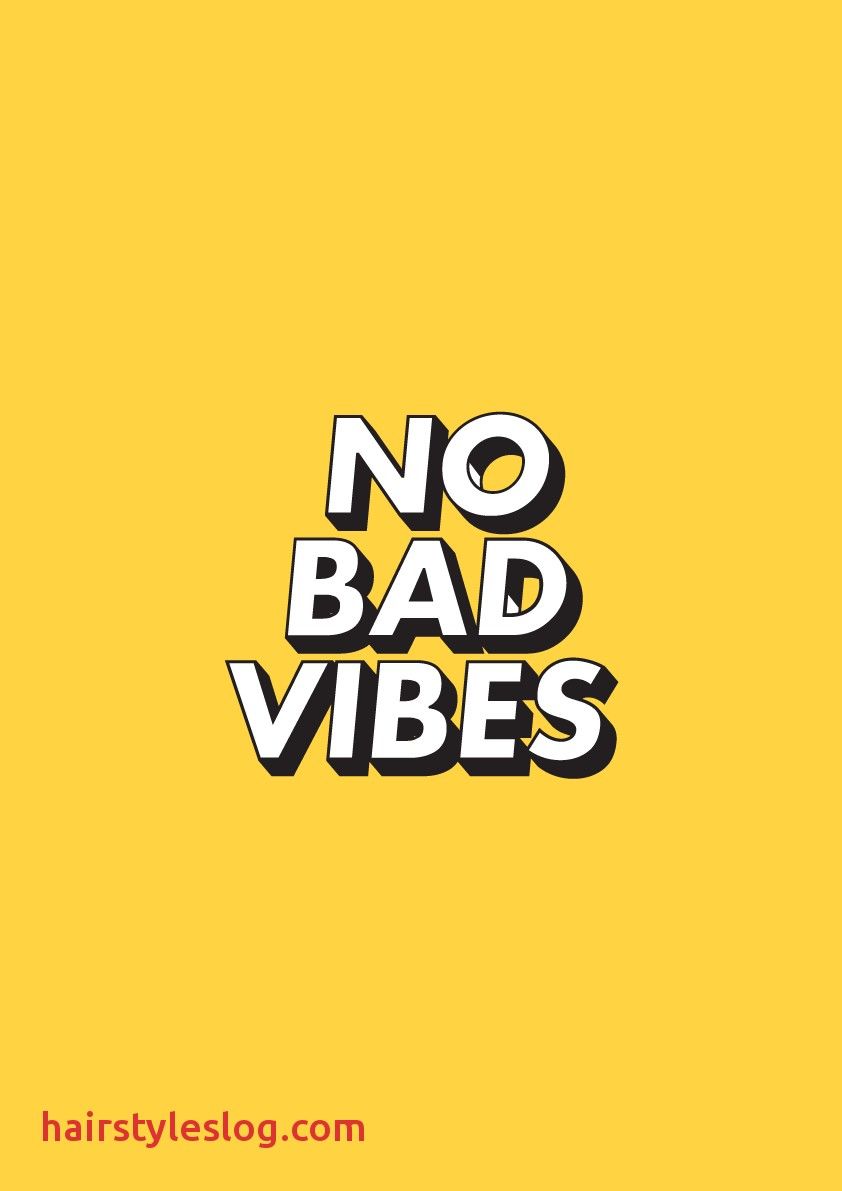 Testo No Bad Vibes giallo, 842x1191 Verticale, Mobile