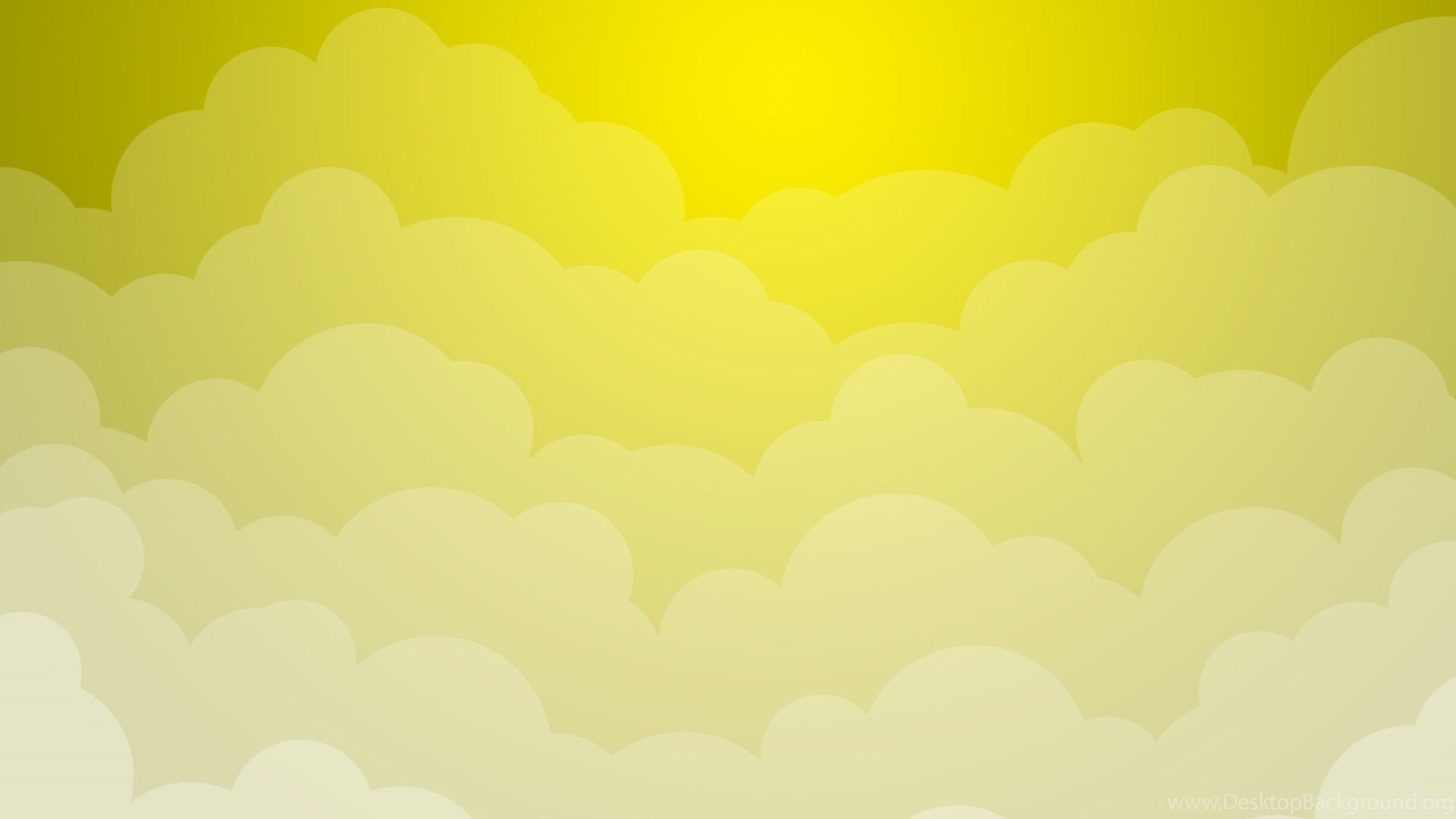 Nuvole stilizzate giallo chiaro, 1920x1080 Full HD, PC Desktop