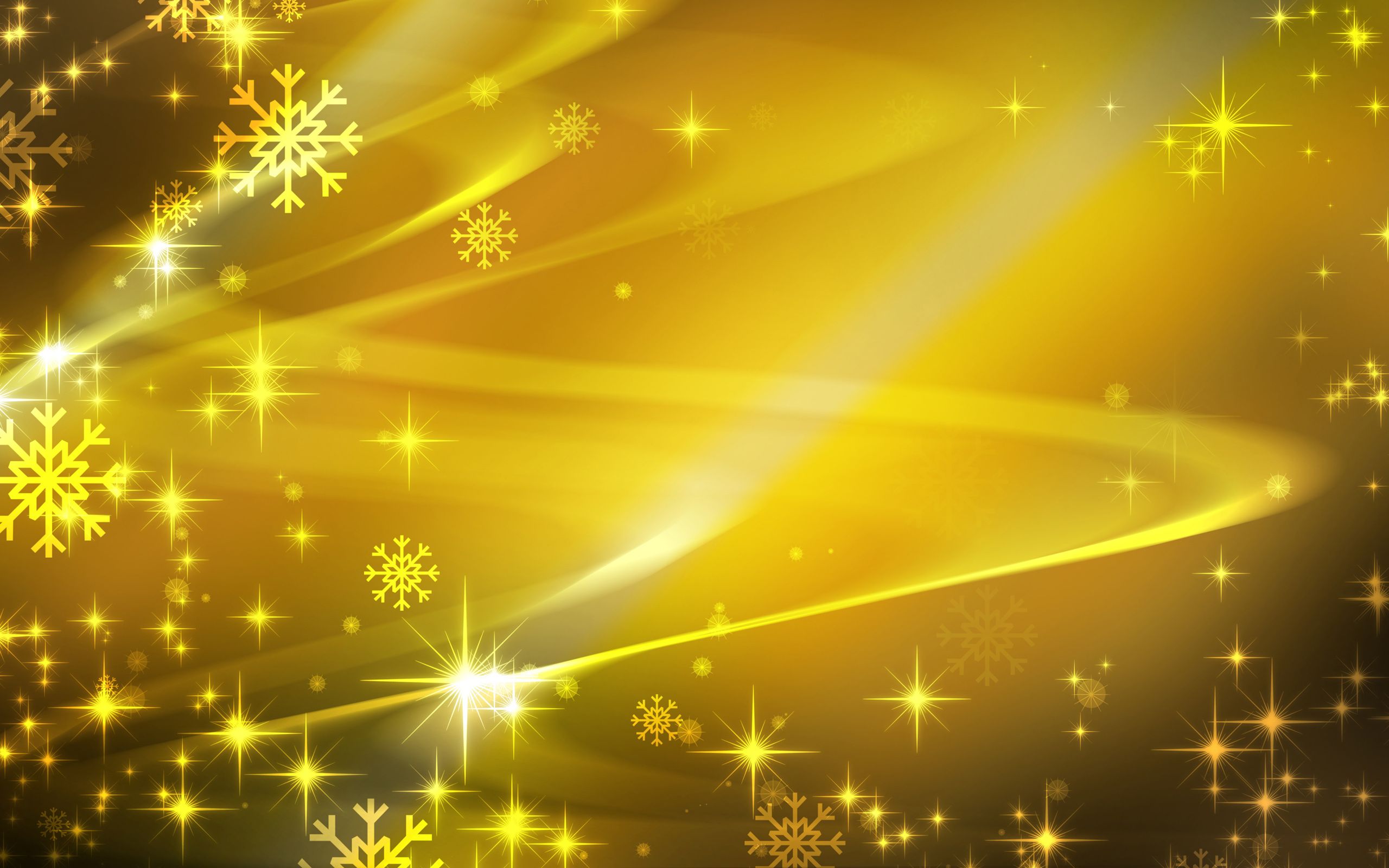 Fiocchi neve stelle dorate, 2560x1600 WQXGA, Desktop