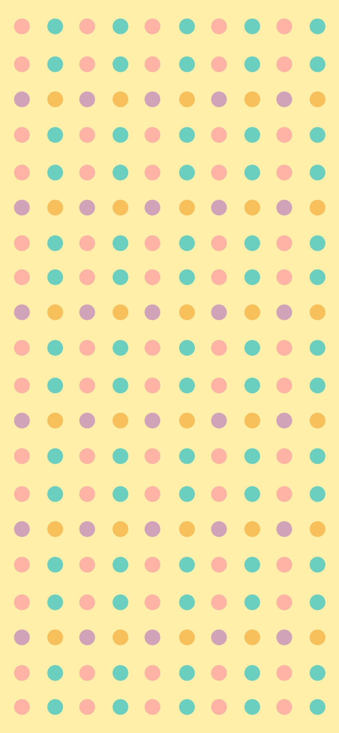 Pois pastello giallo rosa verde, 1183x2560 Verticale, Mobile