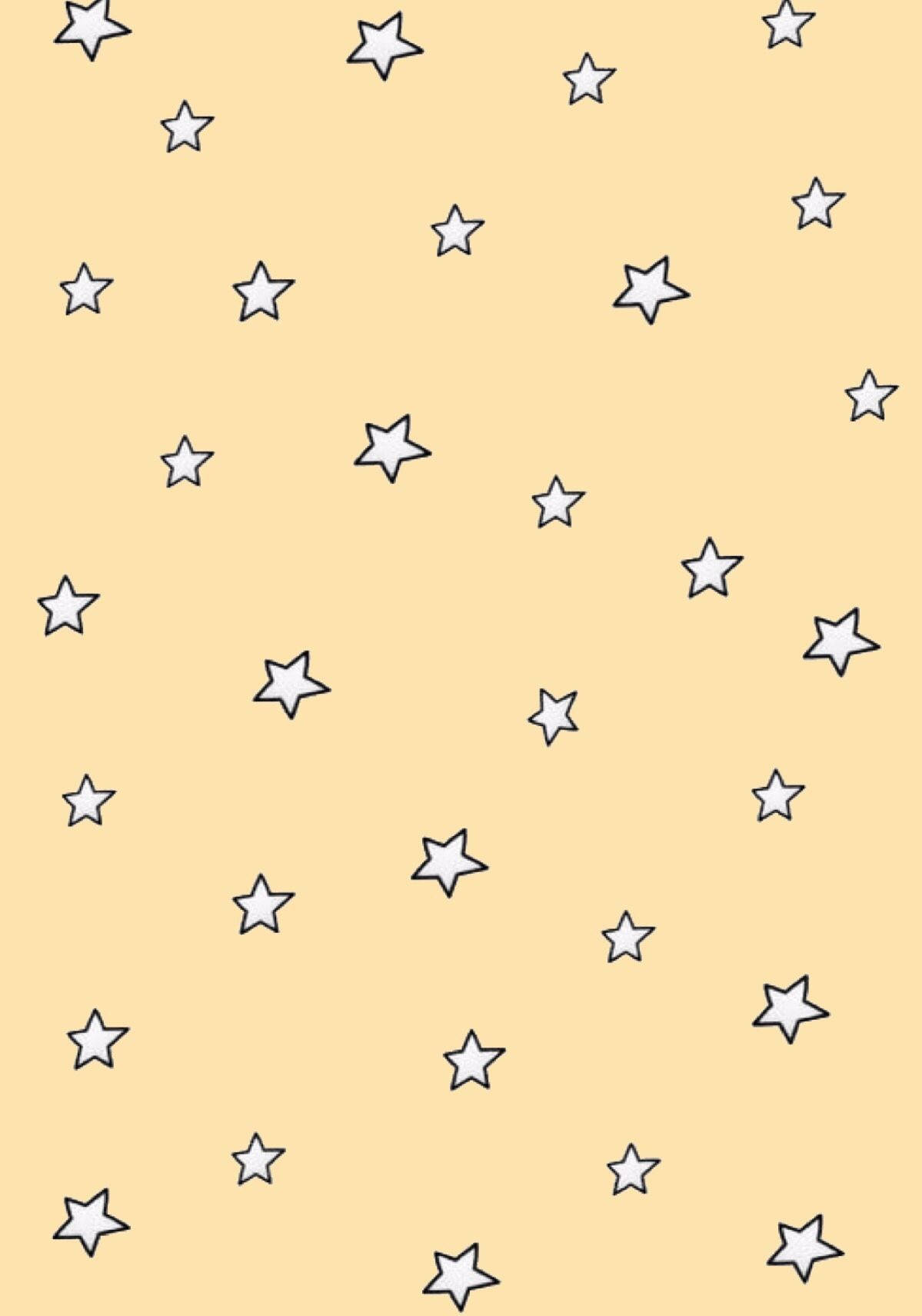 Stelline bianche sfondo giallo pastello, 1199x1711 Verticale, Xiaomi