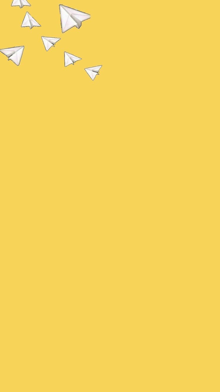 Aeroplanini di carta sfondo giallo, 750x1333 Full HD Verticale, Smartphone