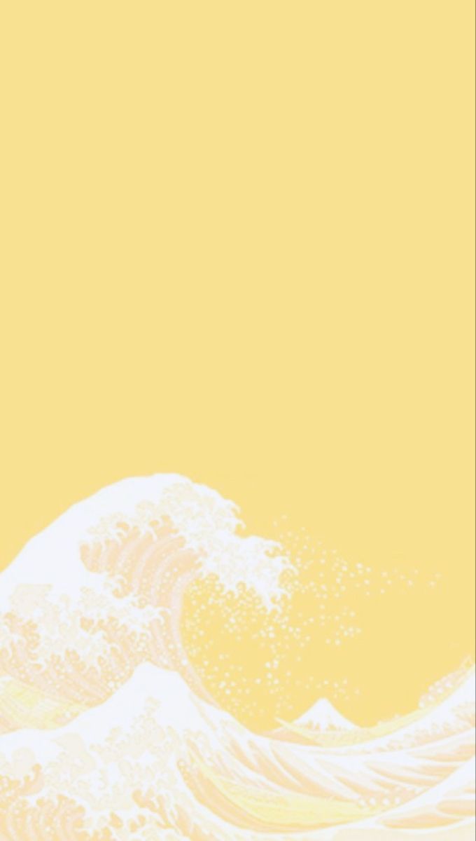 Onda giapponese giallo pastello, 680x1200 Full HD Verticale, iPhone