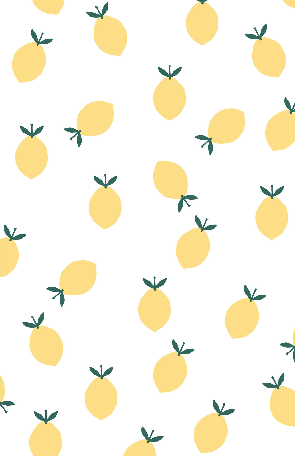 Limoni gialli pastello disegnati, 1243x1920 Full HD Verticale, Smartphone