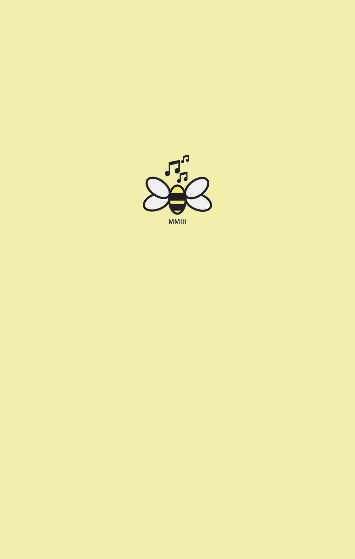 Ape con note musicali giallo pastello, 1222x1920 Full HD Verticale, iPhone