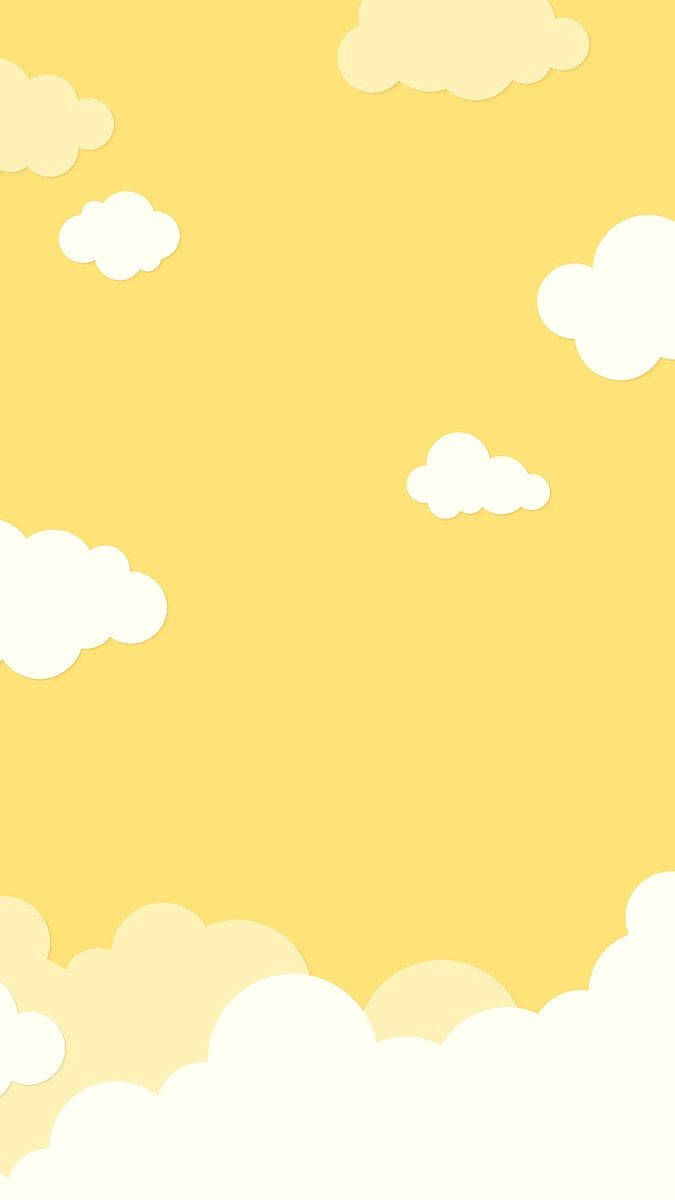 Nuvole giallo pastello carine, 675x1200 Full HD Verticale, iPhone