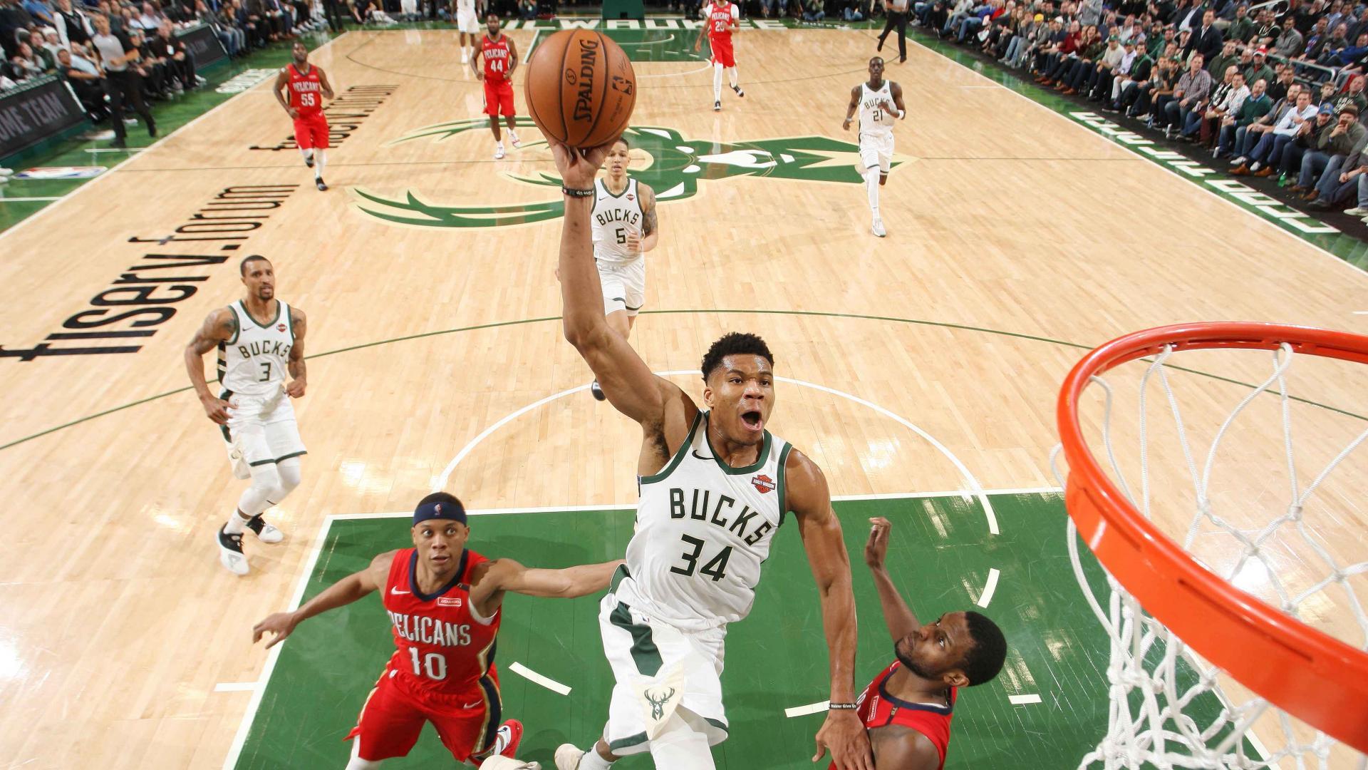 Giannis Antetokounmpo Bucks basket, 3840x2160 4K, Monitor 4K