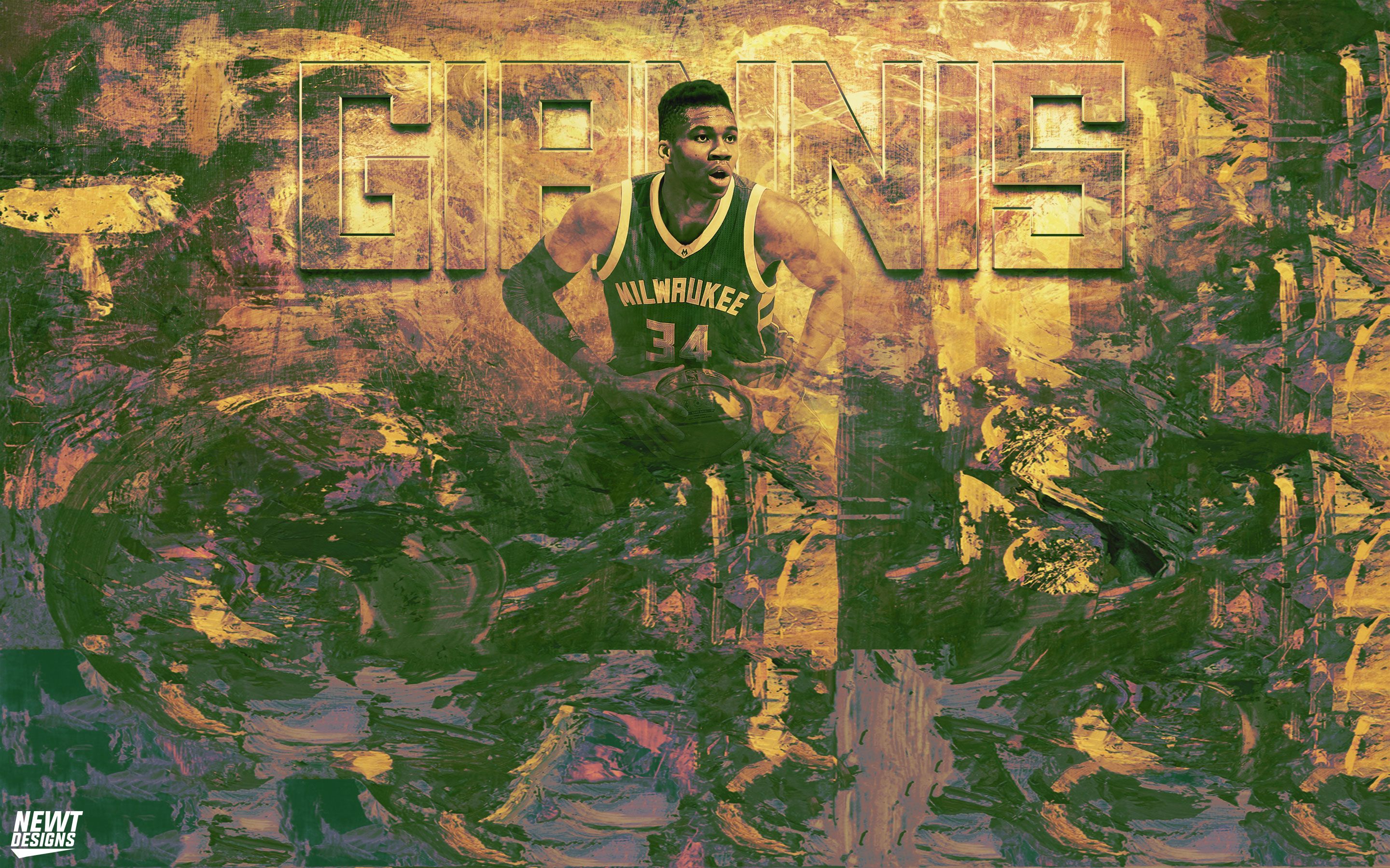 Giannis Antetokounmpo Bucks artistico, 2880x1800 WQXGA, MacBook Pro