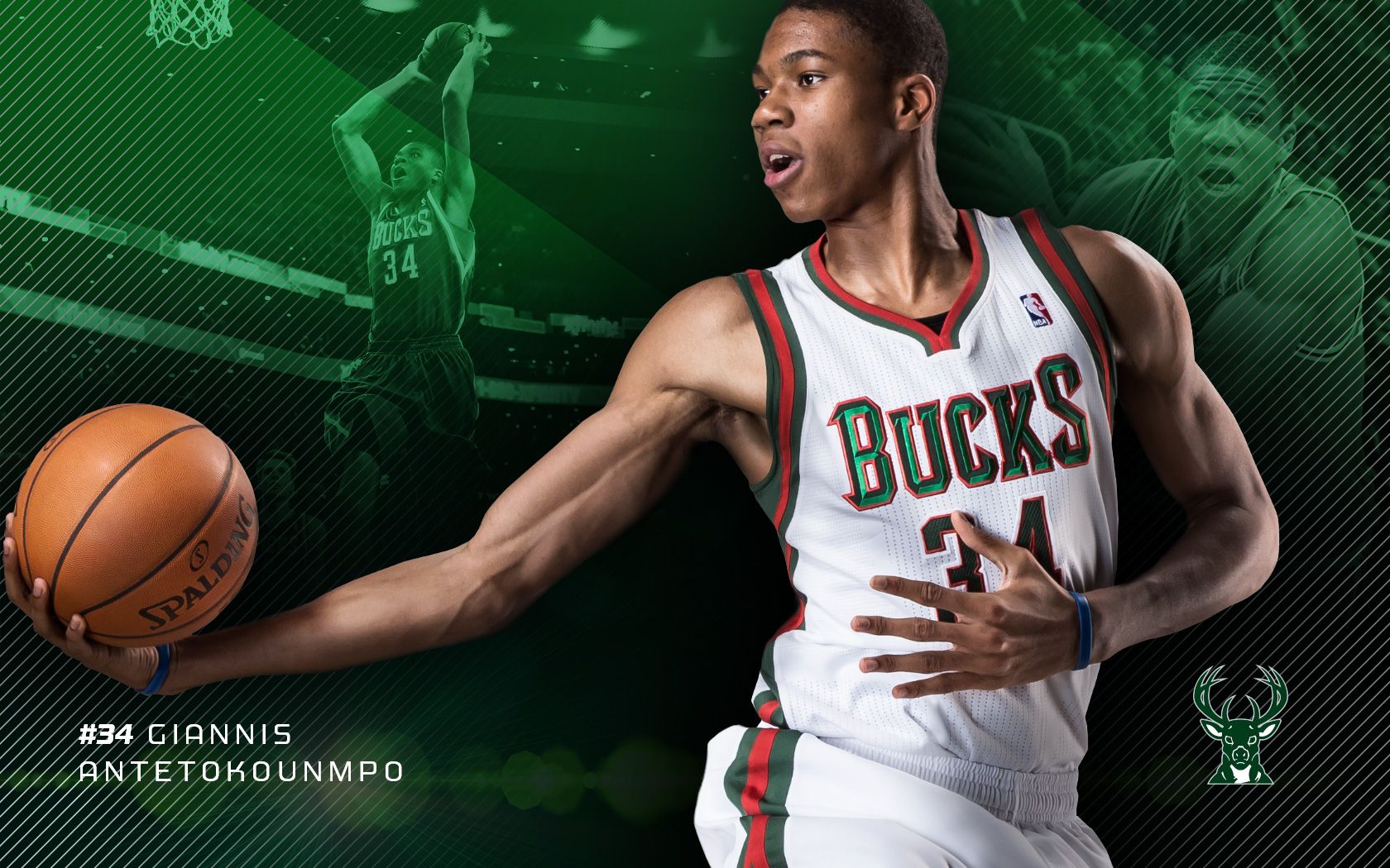 Giannis Antetokounmpo Milwaukee Bucks, 1680x1050 HD Ready, Laptop