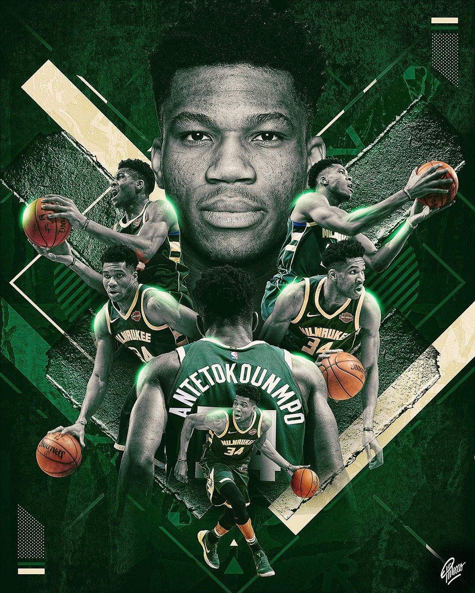 Giannis Antetokounmpo Bucks poster, 960x1200 Verticale, Telefono