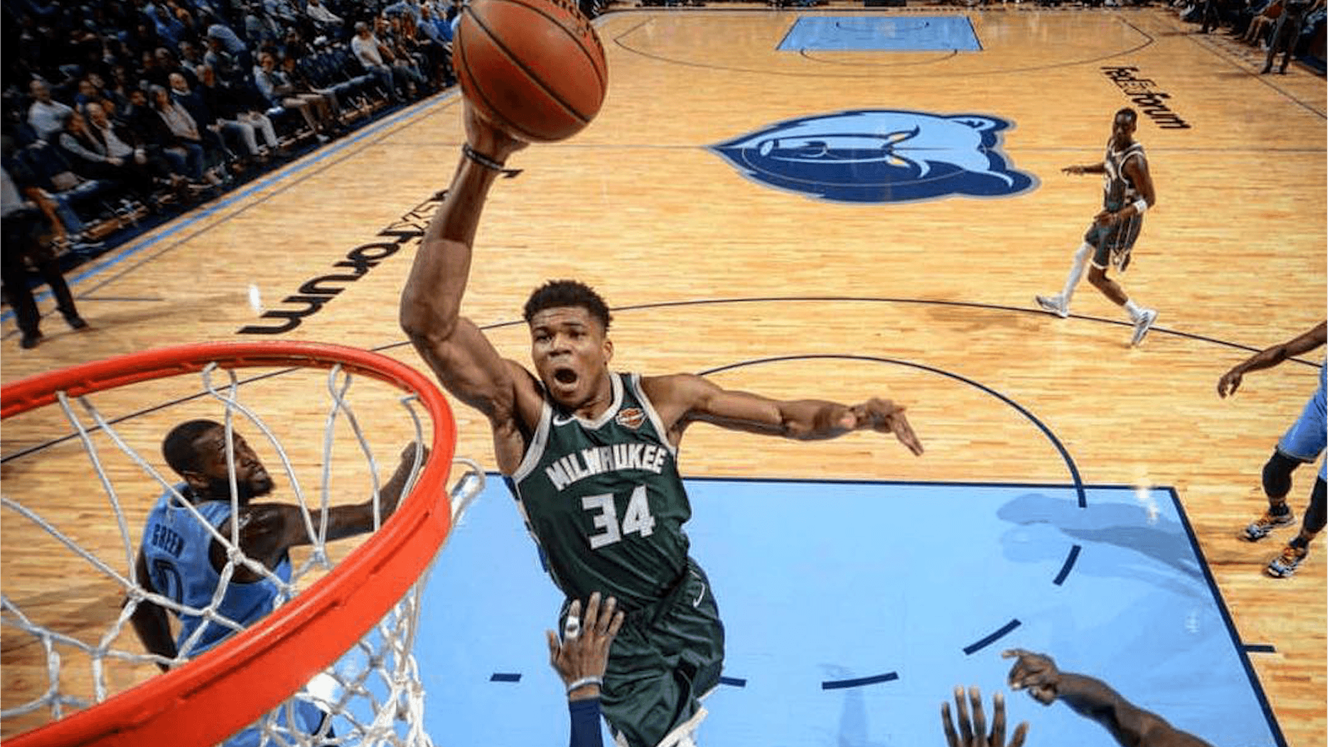 Giannis Antetokounmpo Bucks basket, 1920x1080 1080p, Desktop