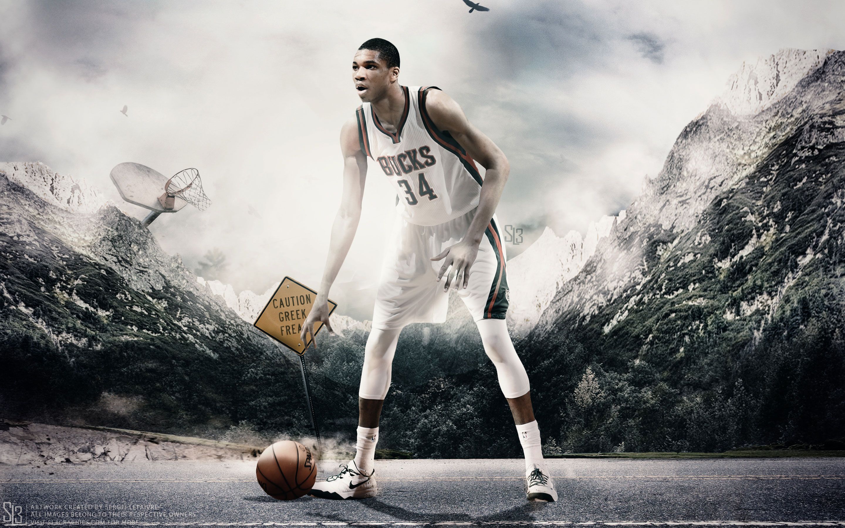 Giannis Antetokounmpo schiacciata basket, 1491x2336 Verticale, Telefono