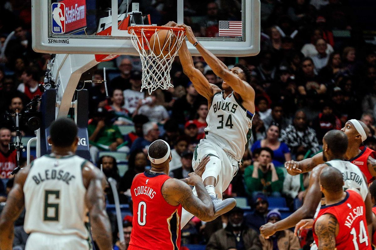 Giannis Antetokounmpo schiacciata Bucks, 1200x800 HD, Desktop
