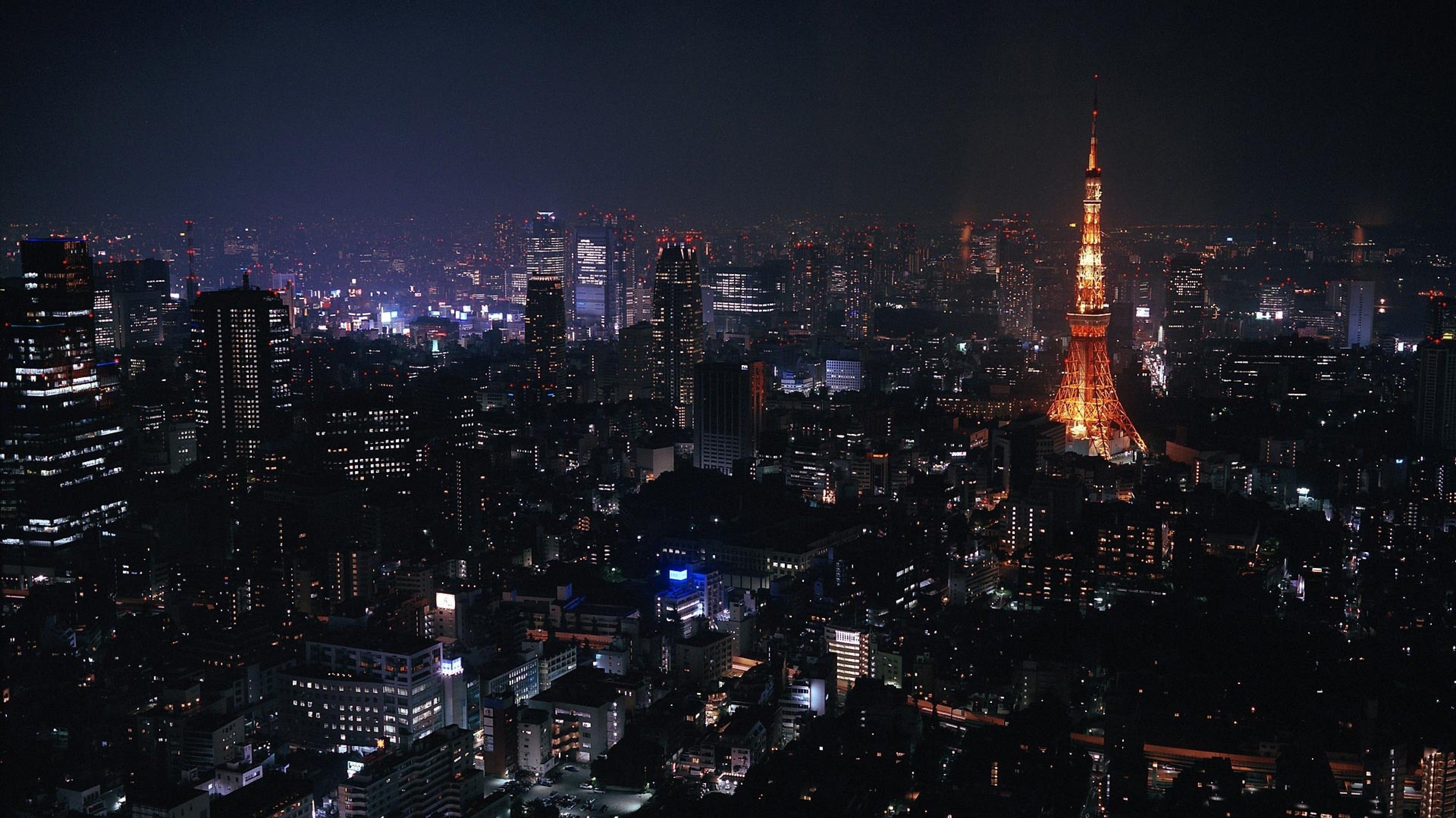 Torre di Tokyo notturna, 3840x2160 Ultra HD, Monitor 4K