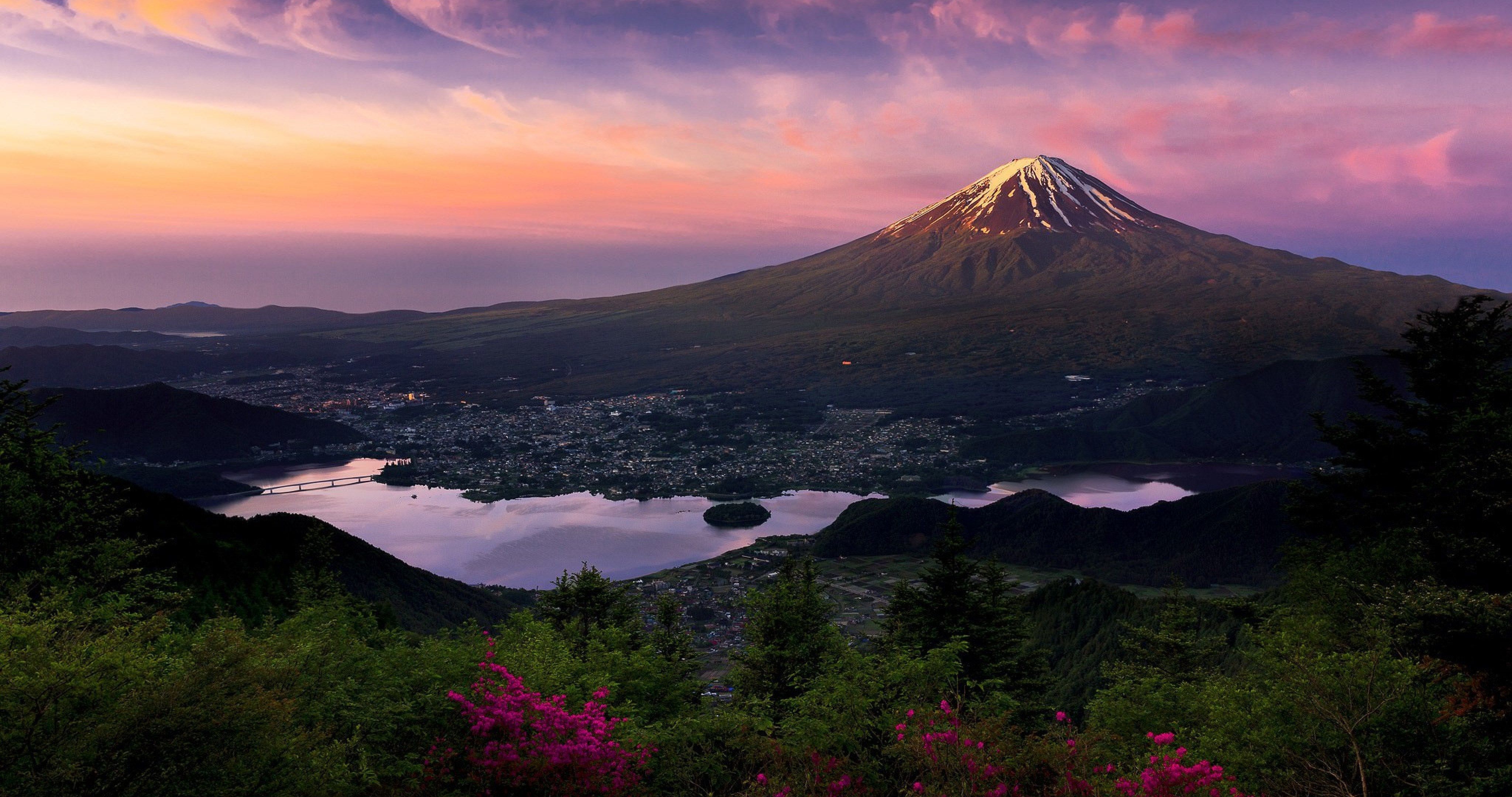 Monte Fuji al tramonto, Giappone, 4096x2160 Ultra HD, 4K TV