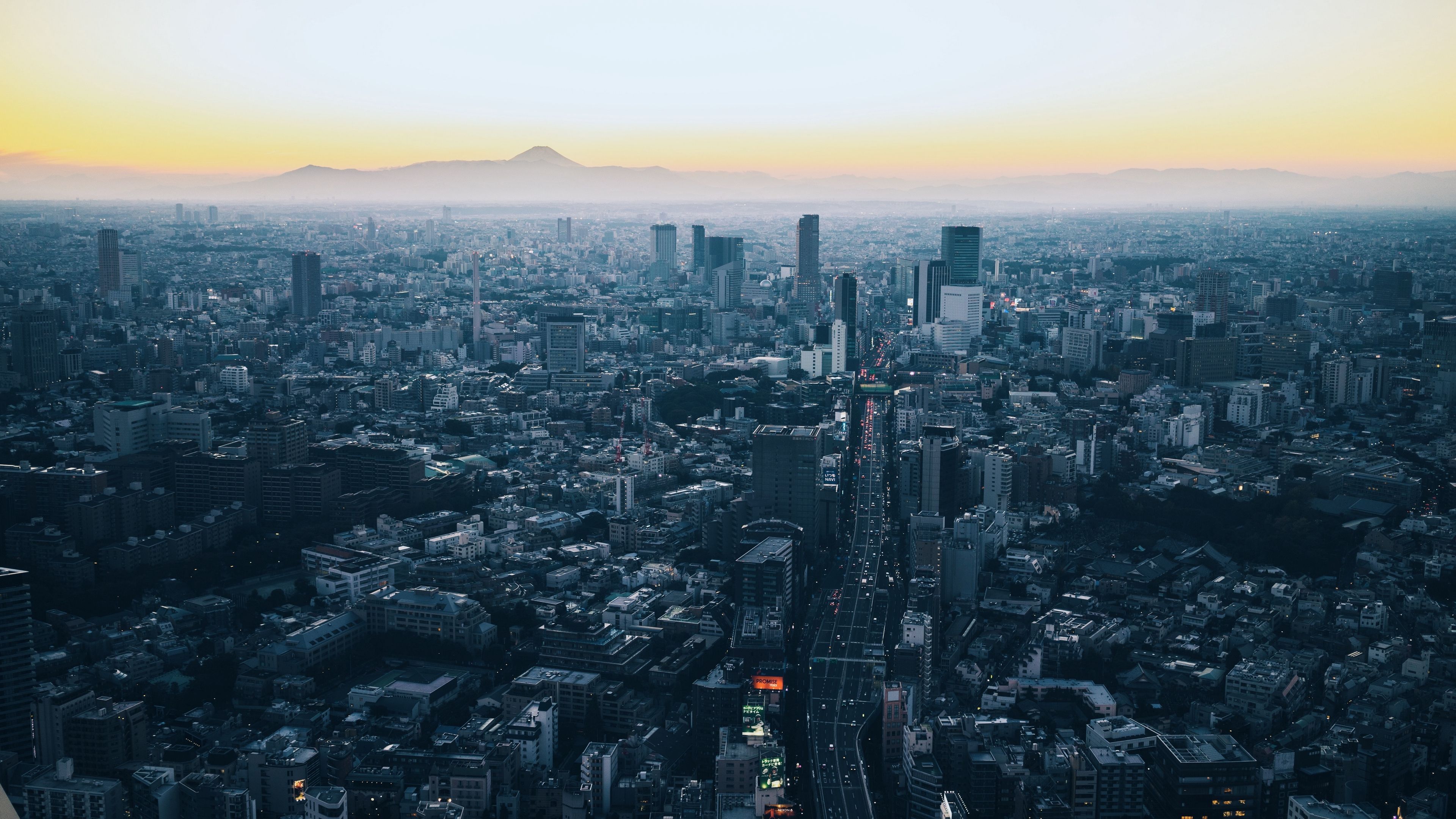 Skyline Tokyo al tramonto, 3840x2160 4K, Desktop 4K