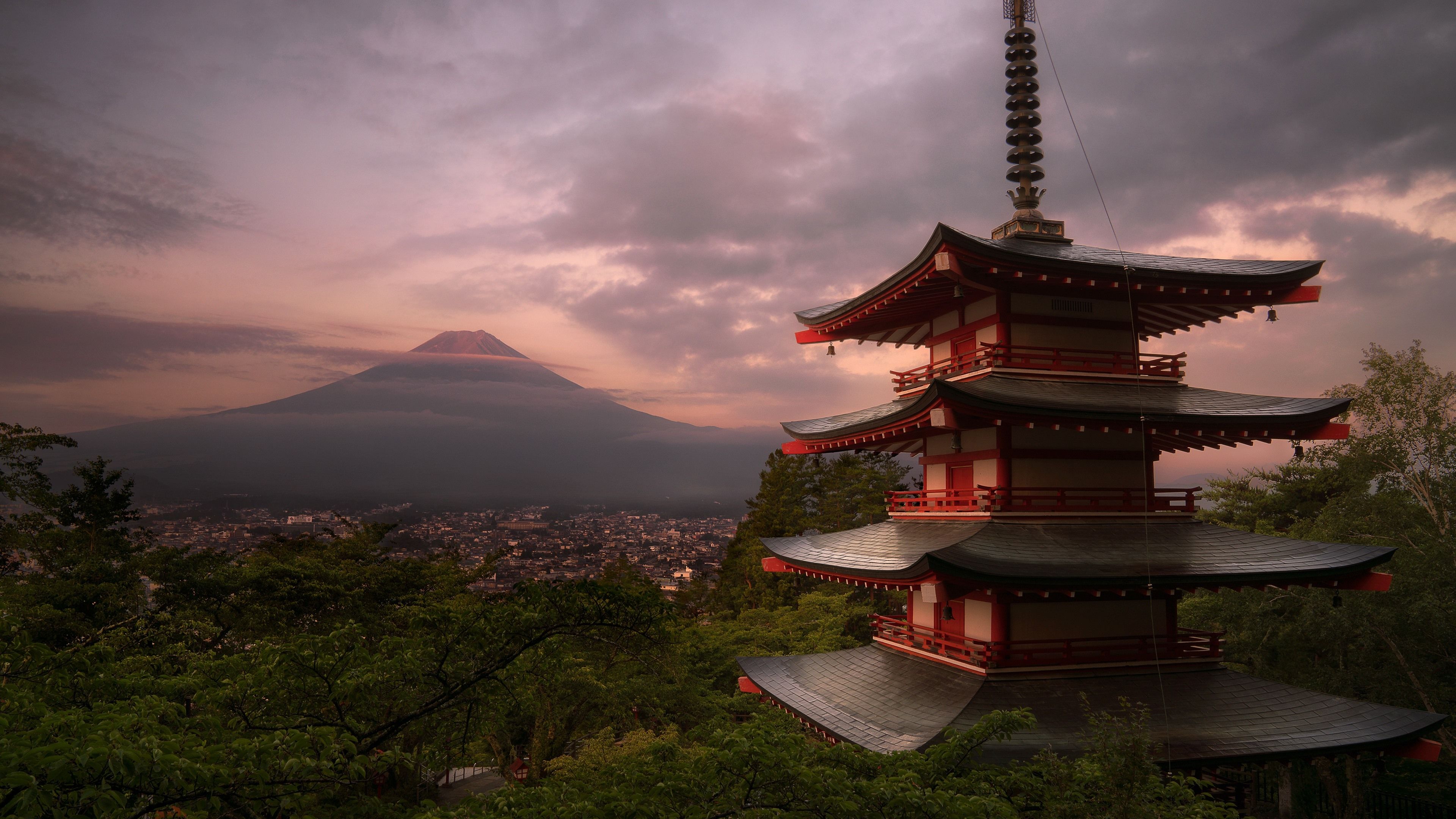 Pagoda Chureito e Monte Fuji, 3840x2160 4K, Monitor 4K