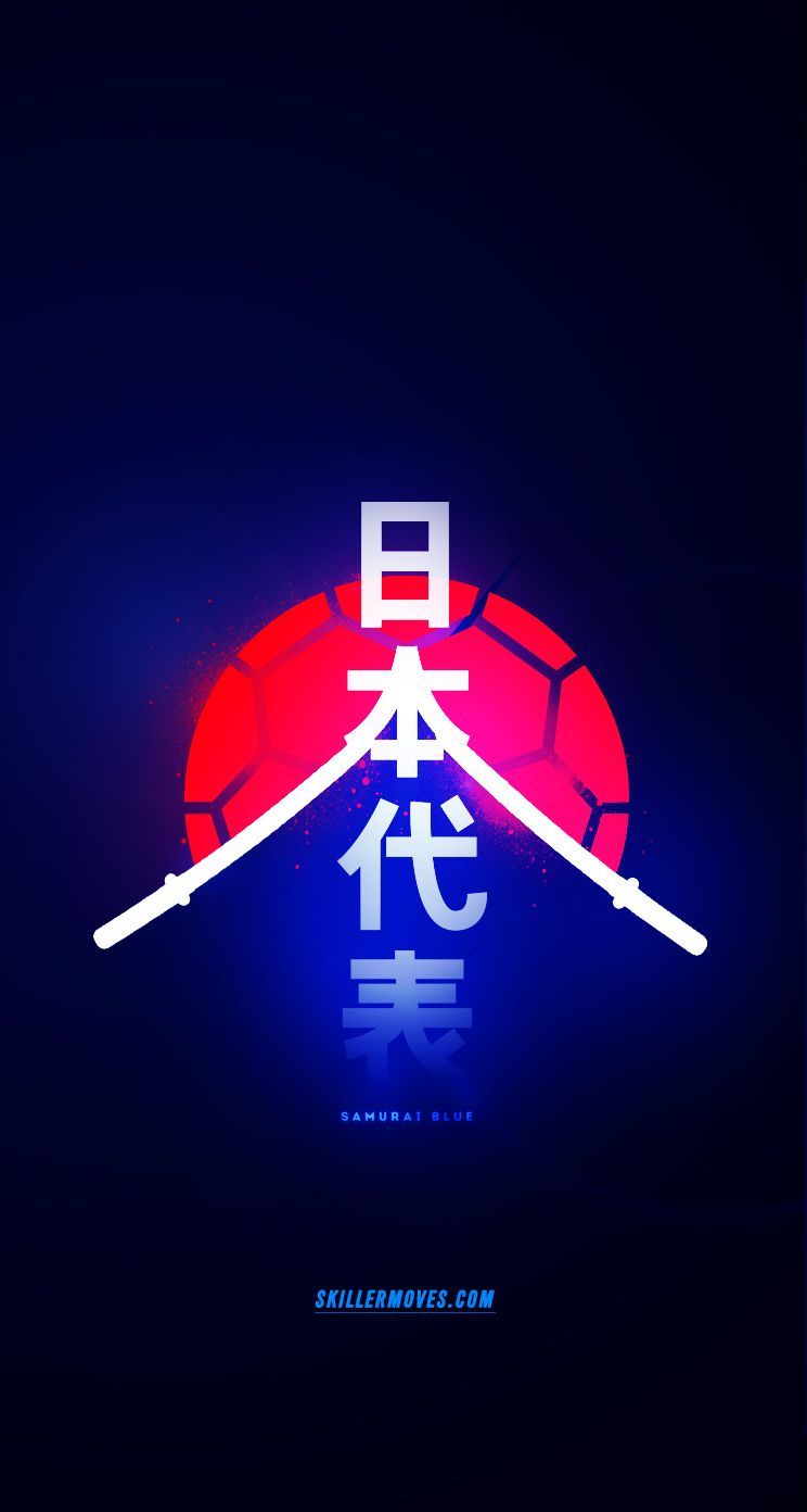 Logo neon calcio Giappone, 744x1392 Full HD Verticale, Smartphone