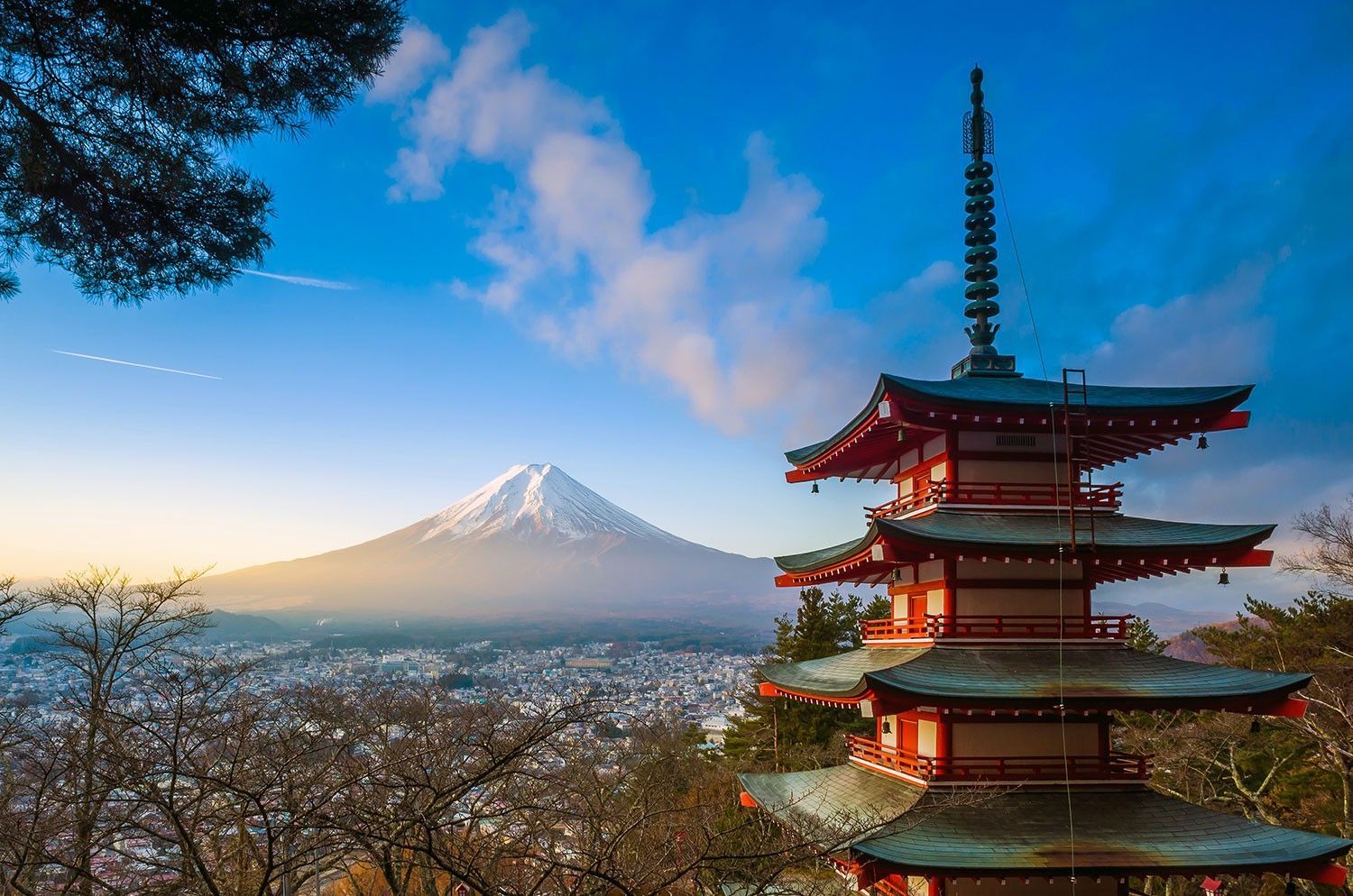 Monte Fuji e pagoda Chureito, 1500x994 720p, PC