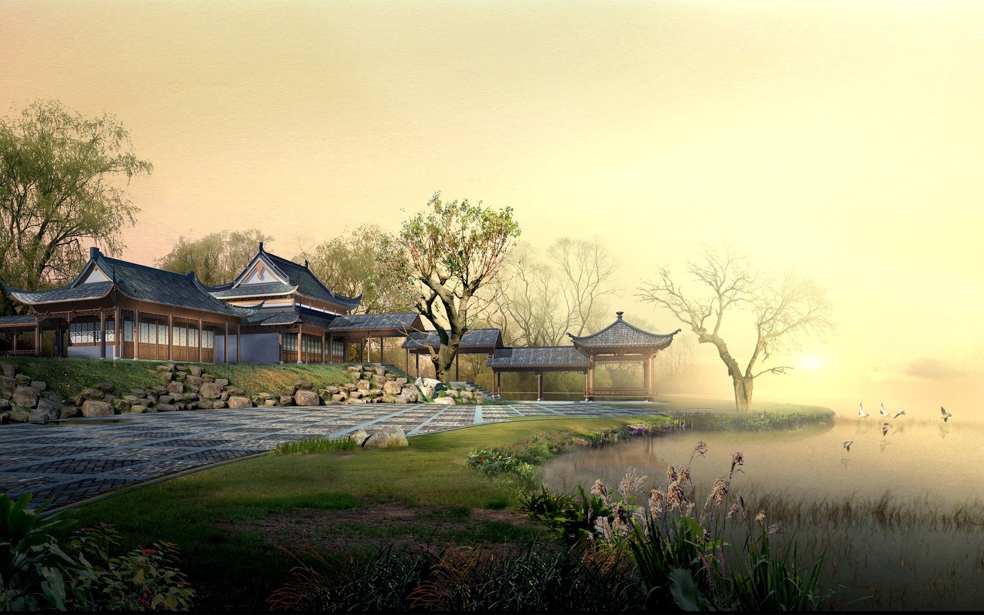 Monte Fuji e pagoda rossa, Giappone, 1920x1080 Full HD 1080p, PC