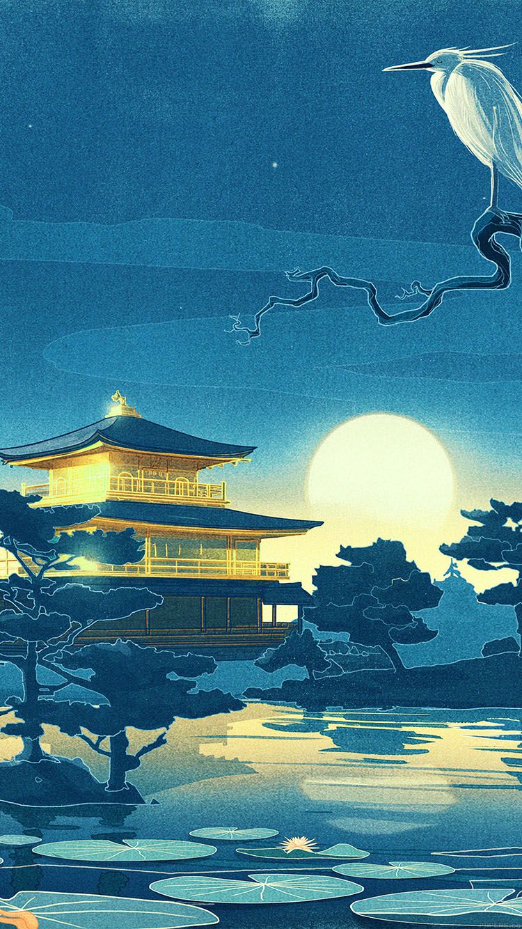 Padiglione dorato Kinkaku-ji notturno, 750x1334 Full HD Verticale, iPhone