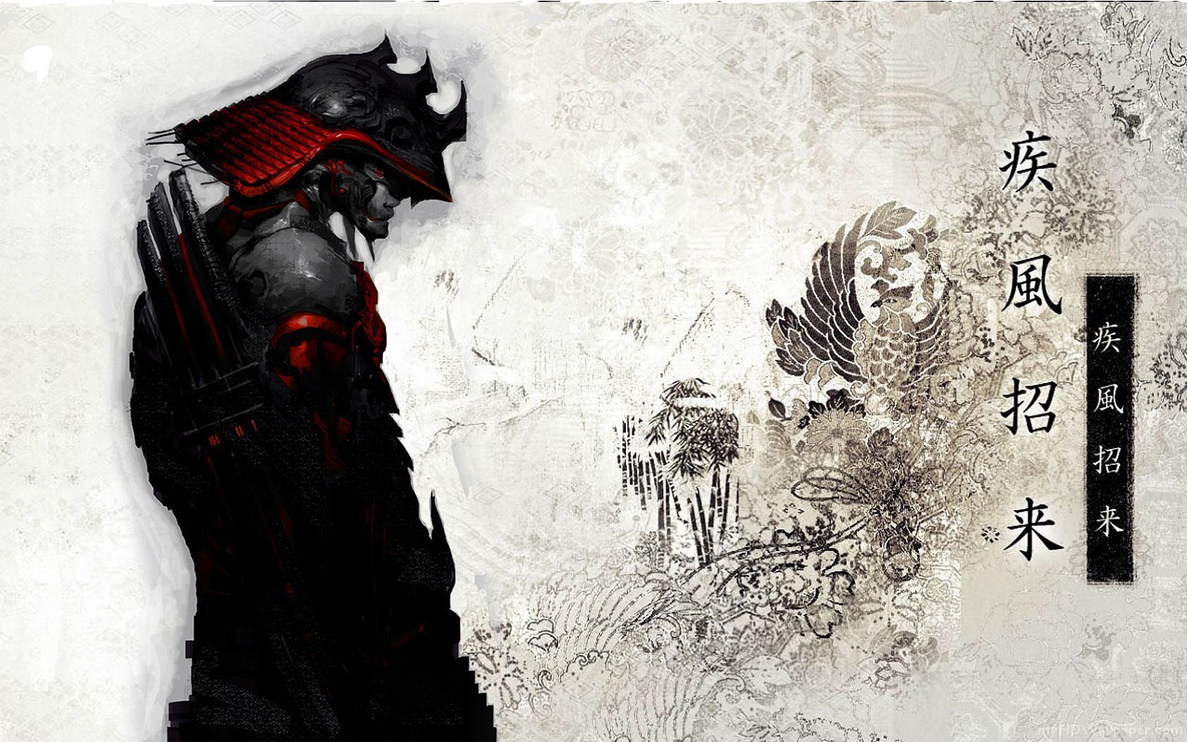 Samurai armatura rossa nera, 1680x1050 HD Ready, Acer Nitro
