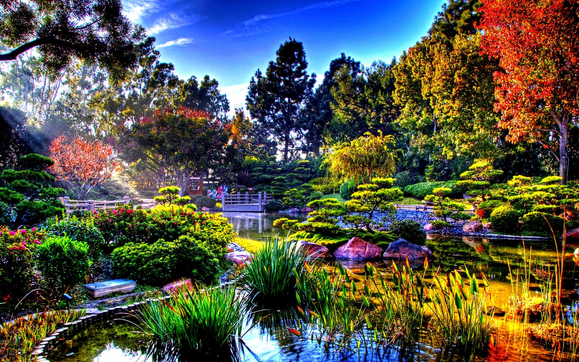 Giardino giapponese con laghetto, 1920x1200 Full HD+, Desktop