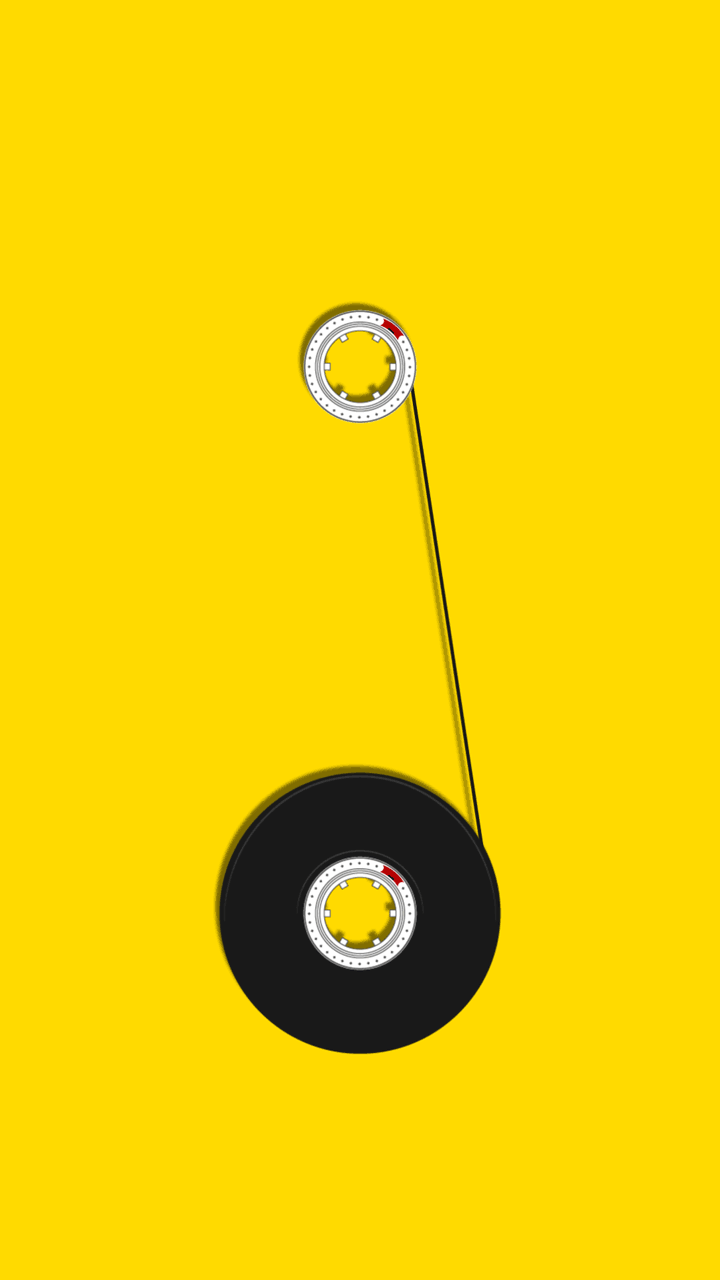 Bobine nastro cassetta giallo, 720x1280 Verticale, Mobile
