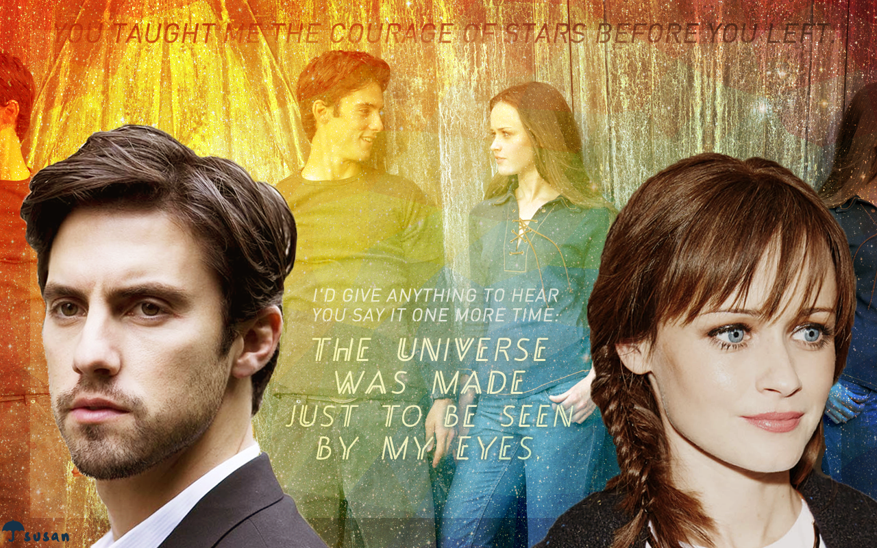 Gilmore Girls collage con citazione, 1280x800 HD, HP Laptop