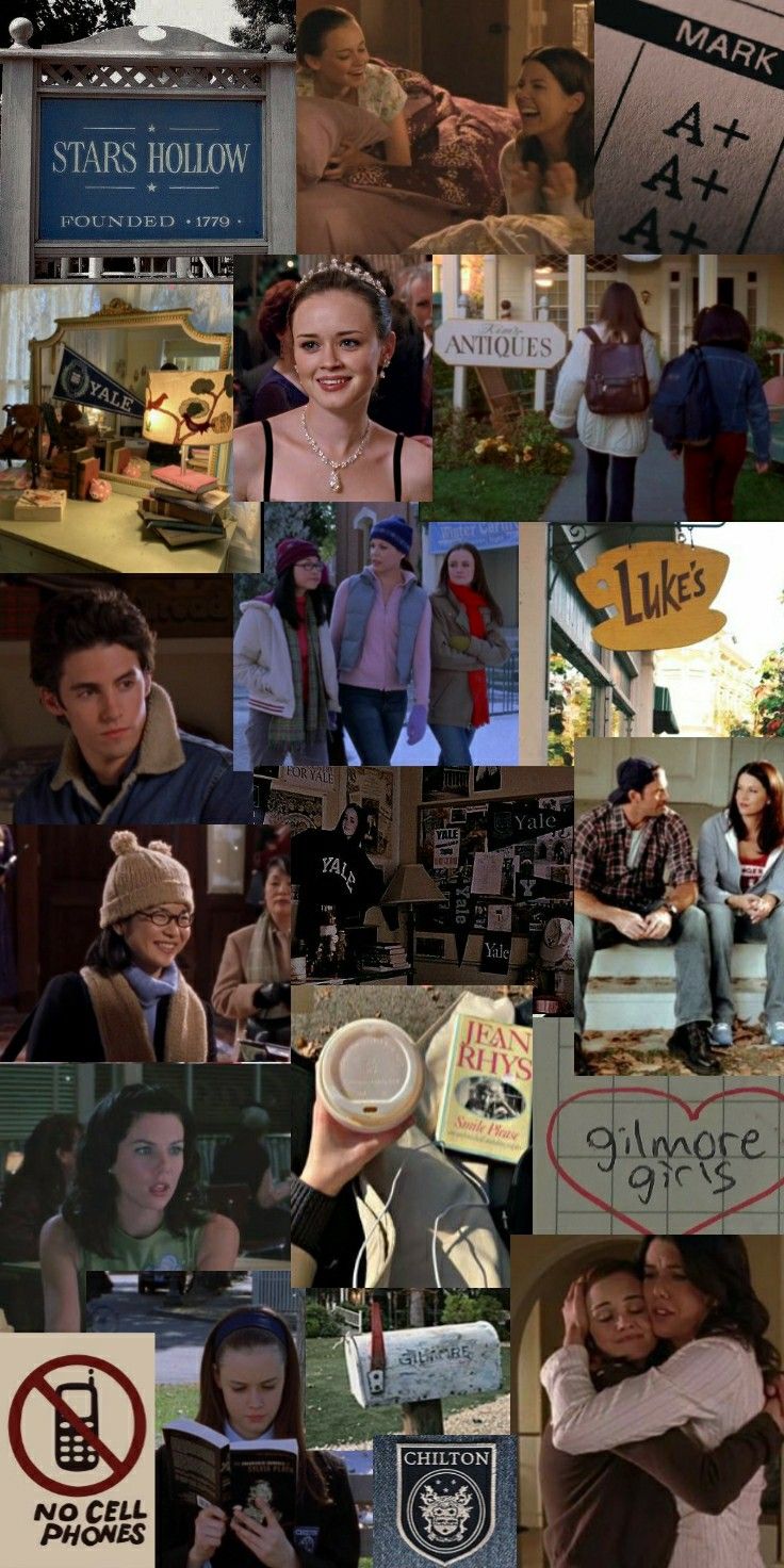 Collage Gilmore Girls personaggi, 736x1472 Verticale, Telefono