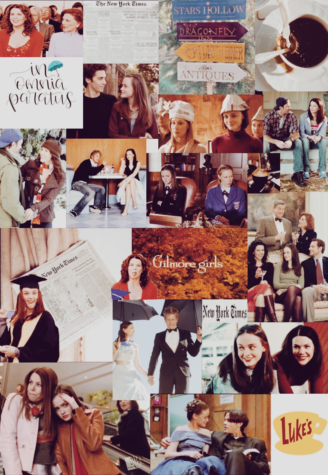Collage Gilmore Girls personaggi, 1125x1629 Verticale, Telefono